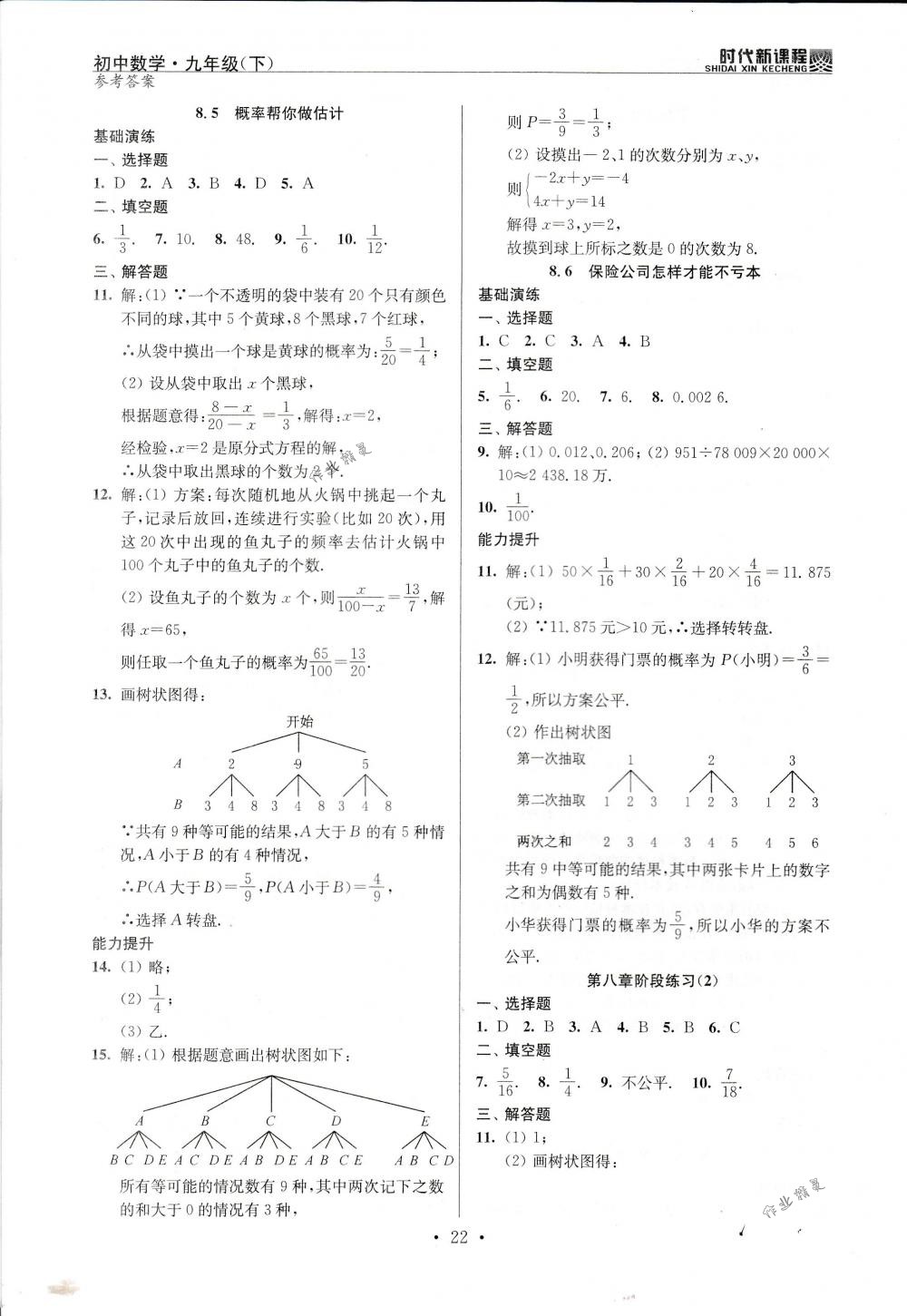 2018年时代新课程九年级数学下册苏科版 第22页