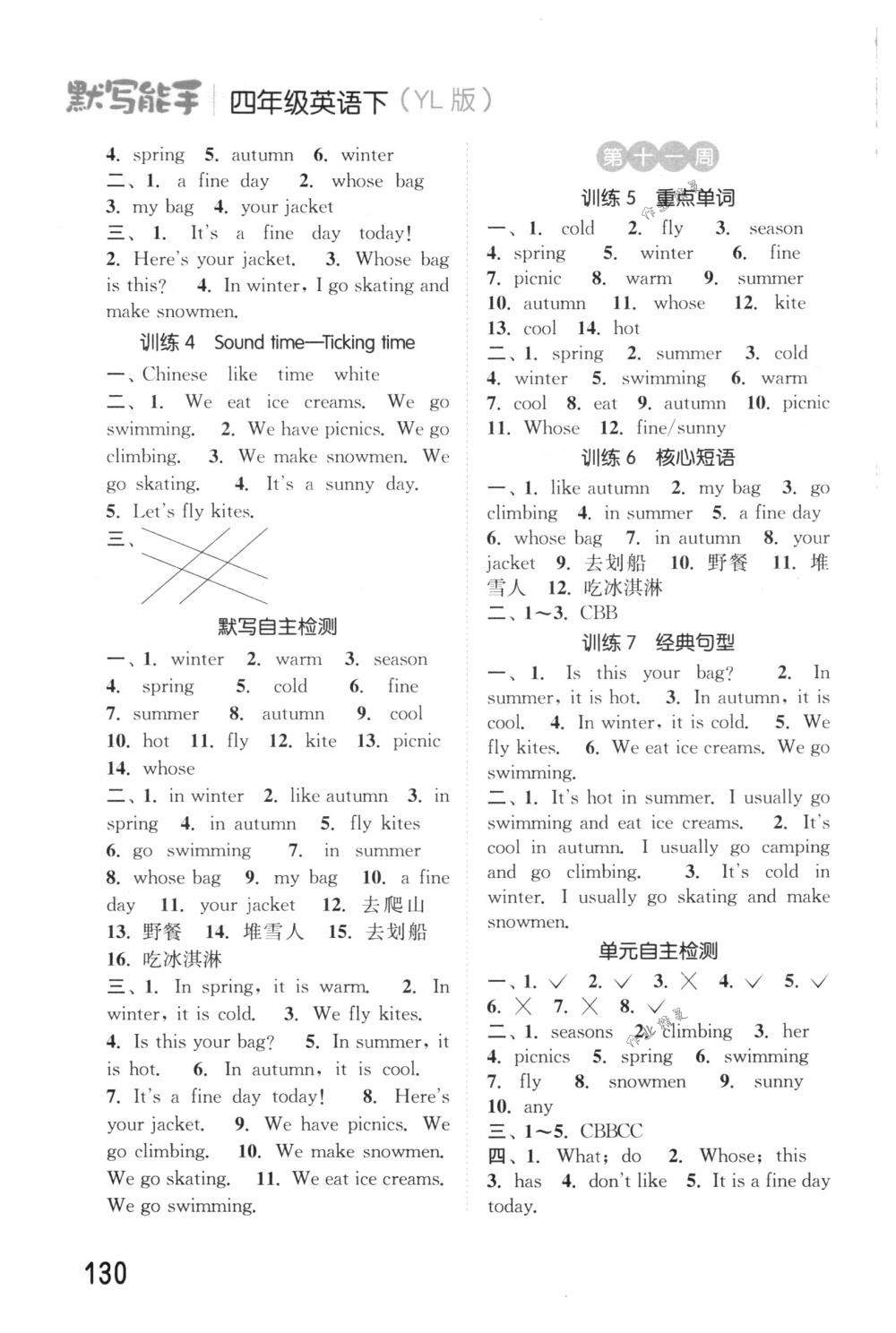 2018年通城學典小學英語默寫能手四年級下冊譯林版 第8頁