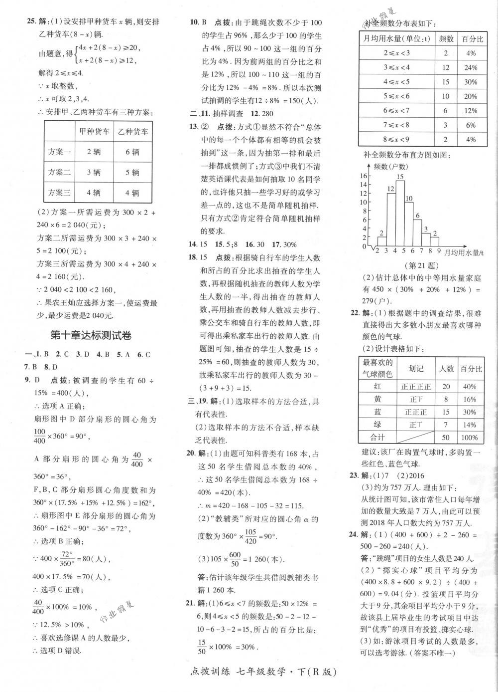 2018年點撥訓練七年級數(shù)學下冊人教版 第5頁