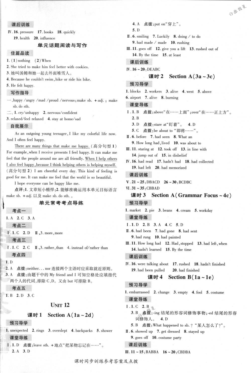 2018年點(diǎn)撥訓(xùn)練九年級英語下冊人教版 第12頁