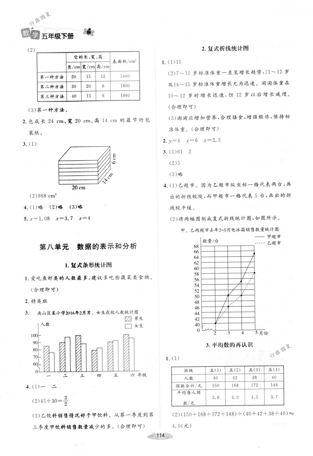 2018年課堂精練五年級數(shù)學(xué)下冊北師大版增強(qiáng)版 第14頁