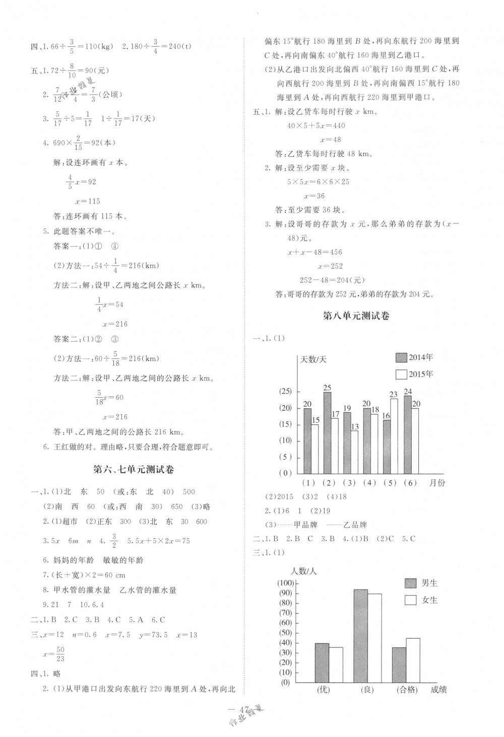 2018年課堂精練五年級(jí)數(shù)學(xué)下冊(cè)北師大版增強(qiáng)版 第19頁(yè)