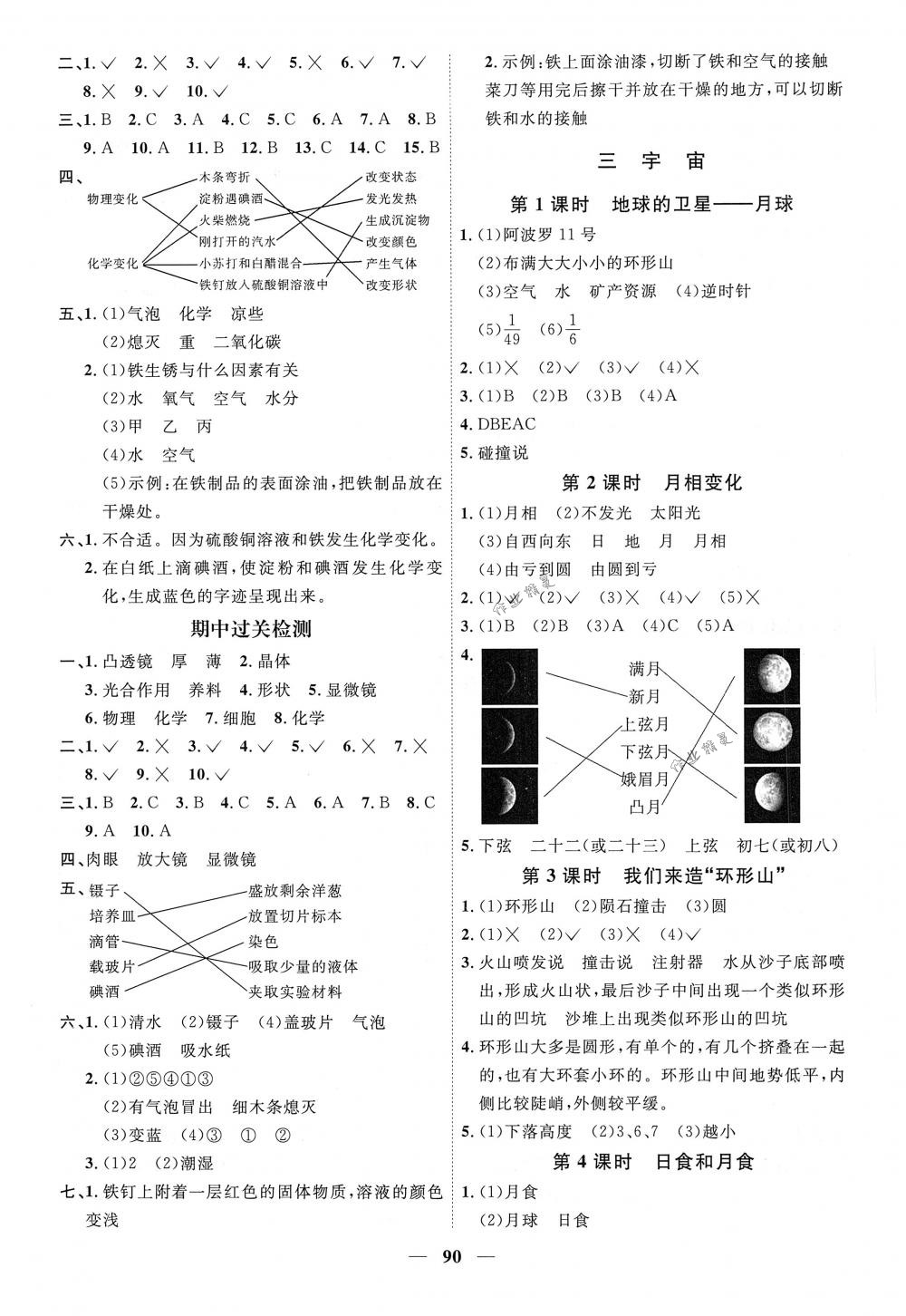 2018年陽光同學(xué)課時優(yōu)化作業(yè)六年級科學(xué)下冊教科版 第4頁