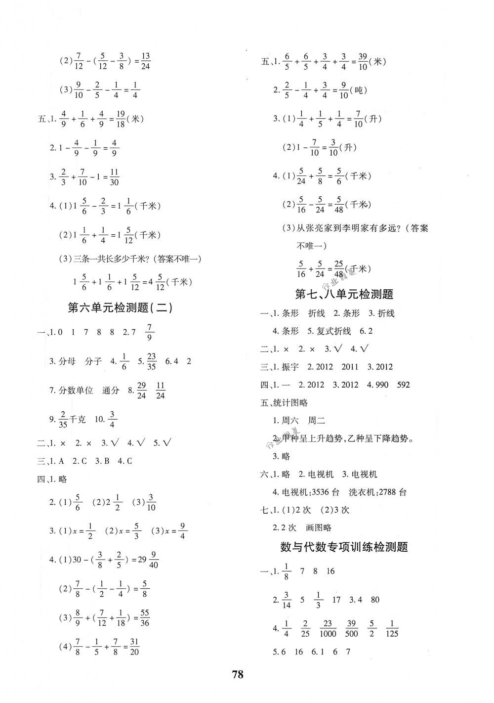 2018年黃岡360度定制密卷五年級數(shù)學(xué)下冊人教版 第6頁