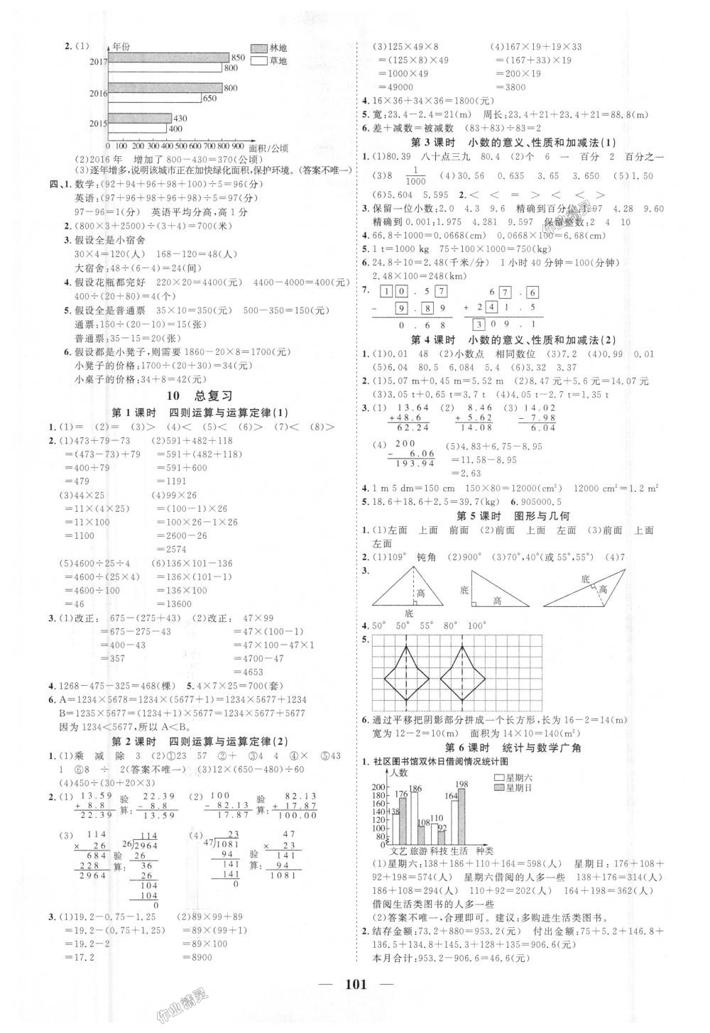 2018年陽光同學(xué)課時優(yōu)化作業(yè)四年級數(shù)學(xué)下冊人教版 第9頁