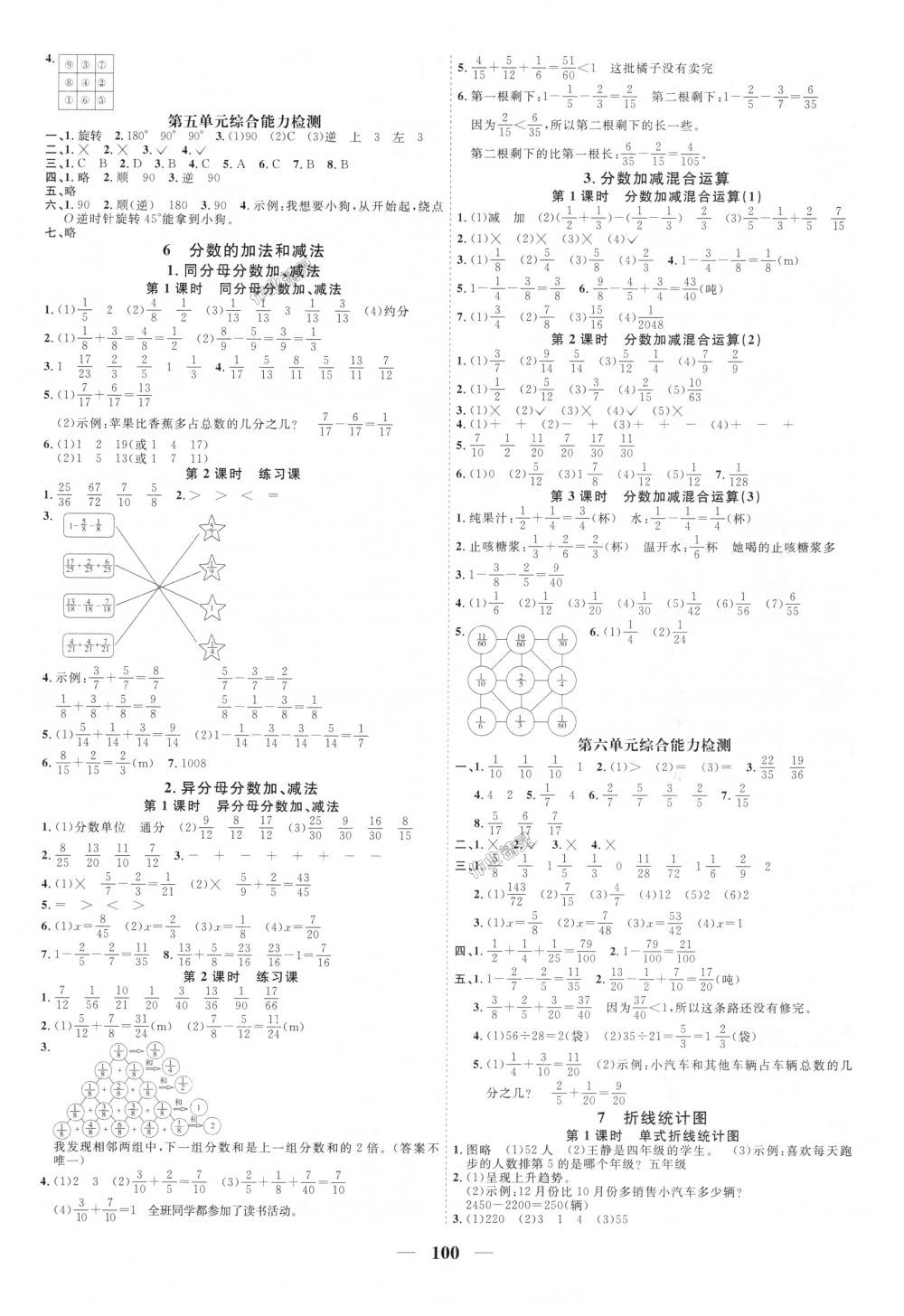 2018年阳光同学课时优化作业五年级数学下册人教版 第6页