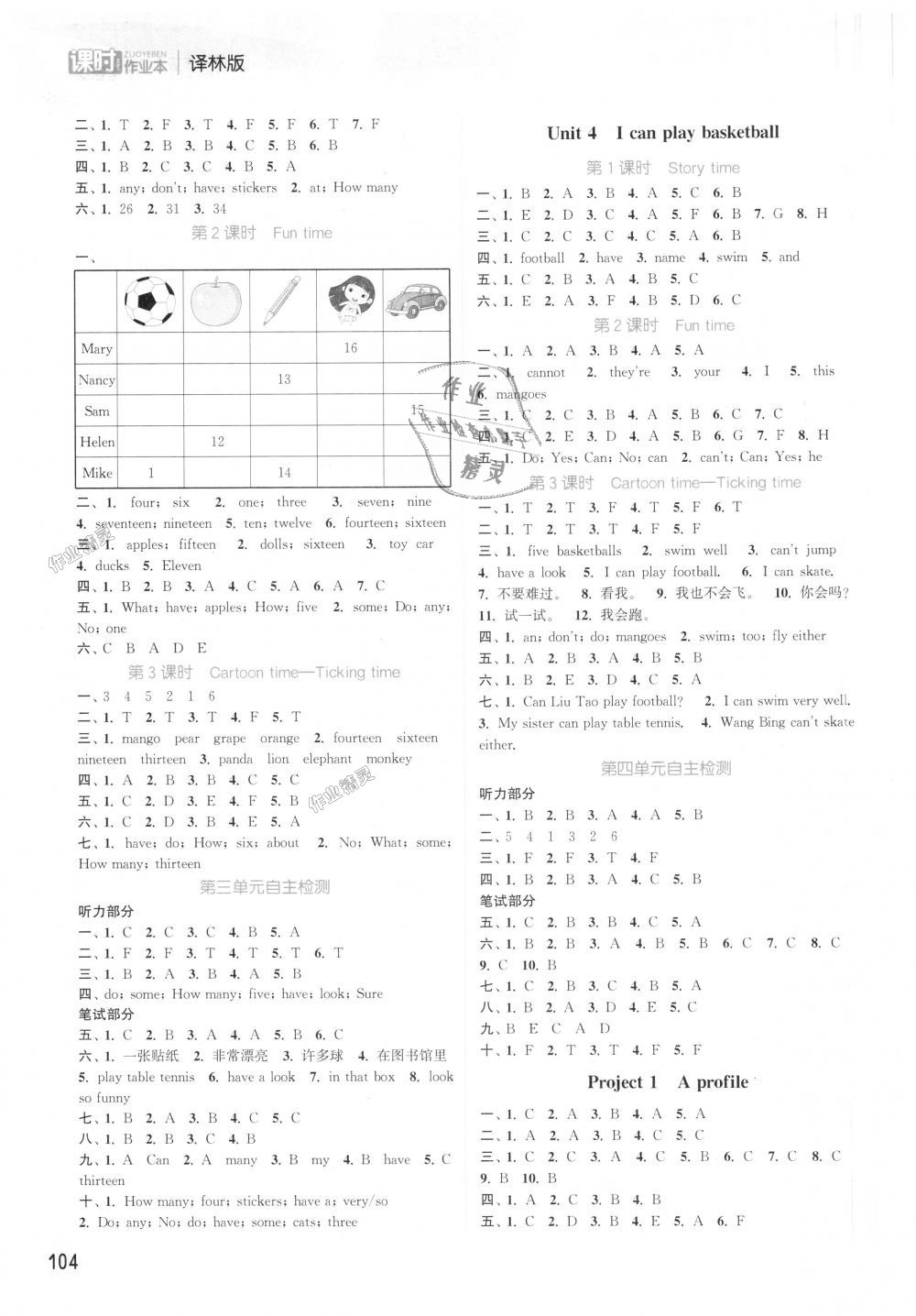 2018年通城學(xué)典課時作業(yè)本四年級英語上冊譯林版 第6頁