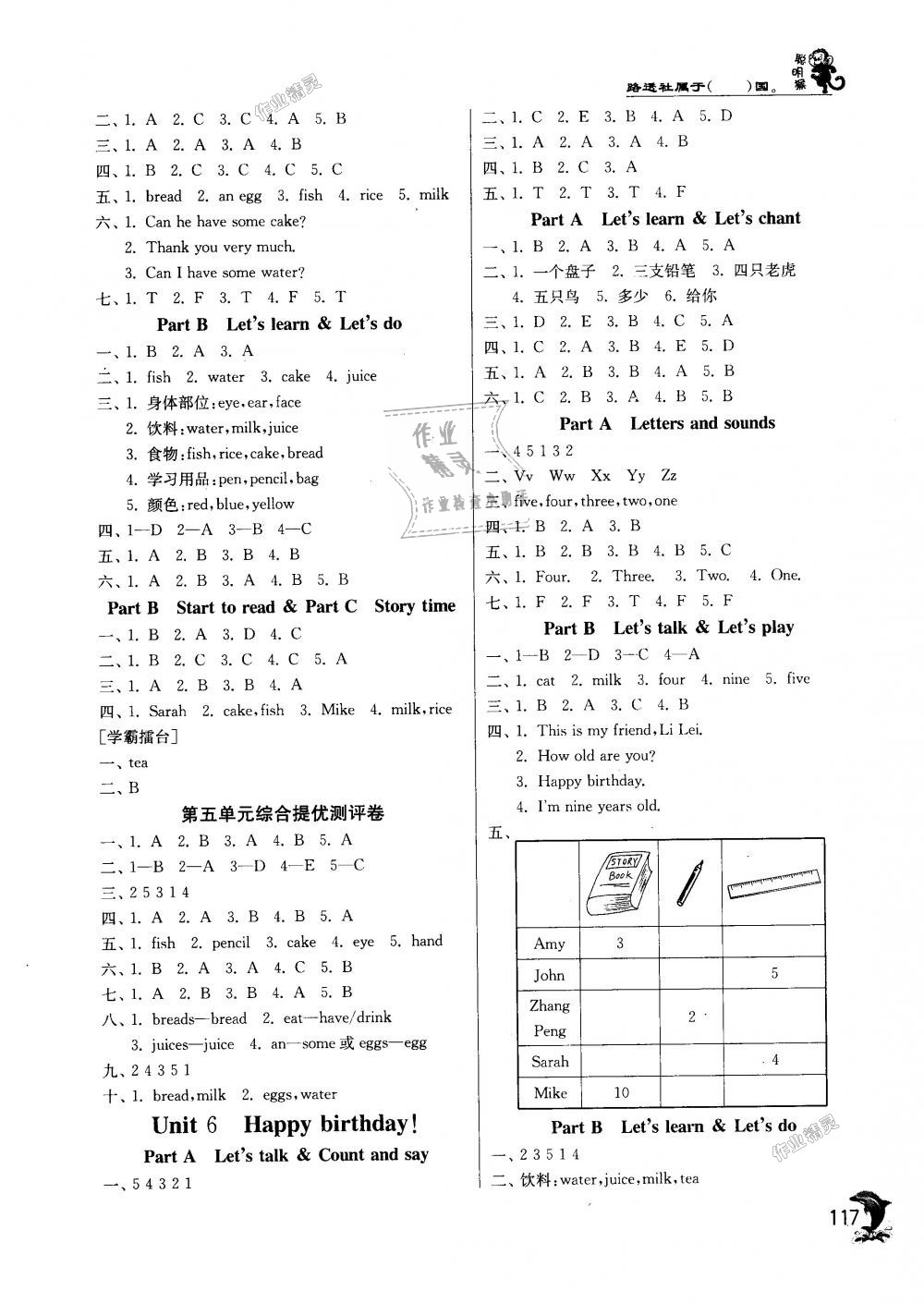 2018年實驗班提優(yōu)訓(xùn)練三年級英語上冊人教PEP版 第5頁