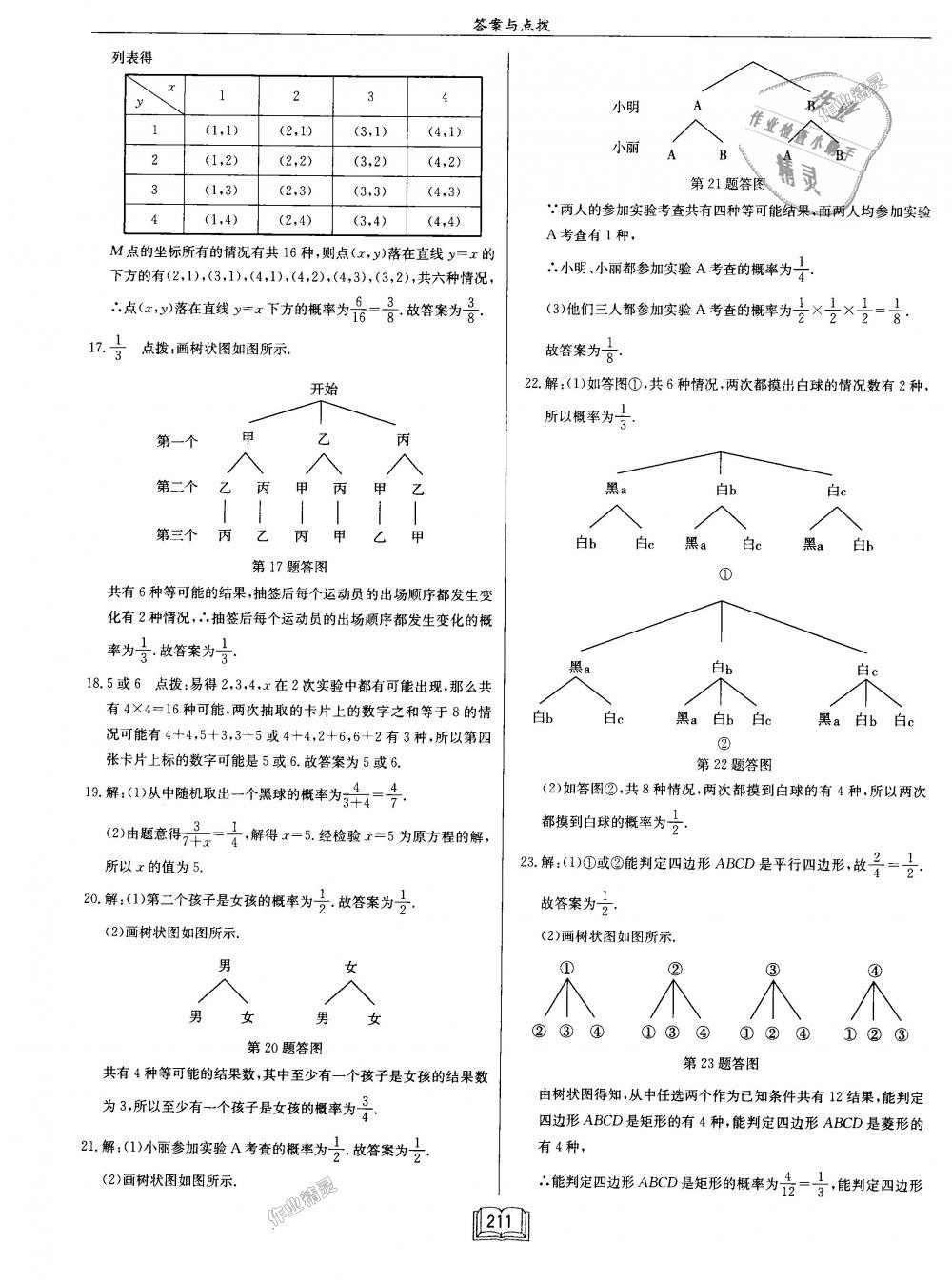 2018年启东中学作业本九年级数学上册江苏版 第67页
