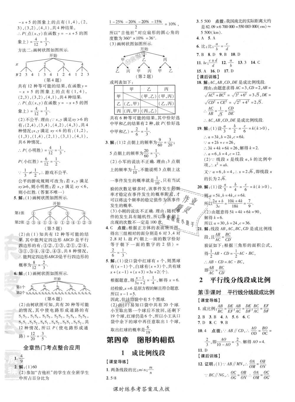 2018年点拨训练九年级数学上册北师大版 第19页