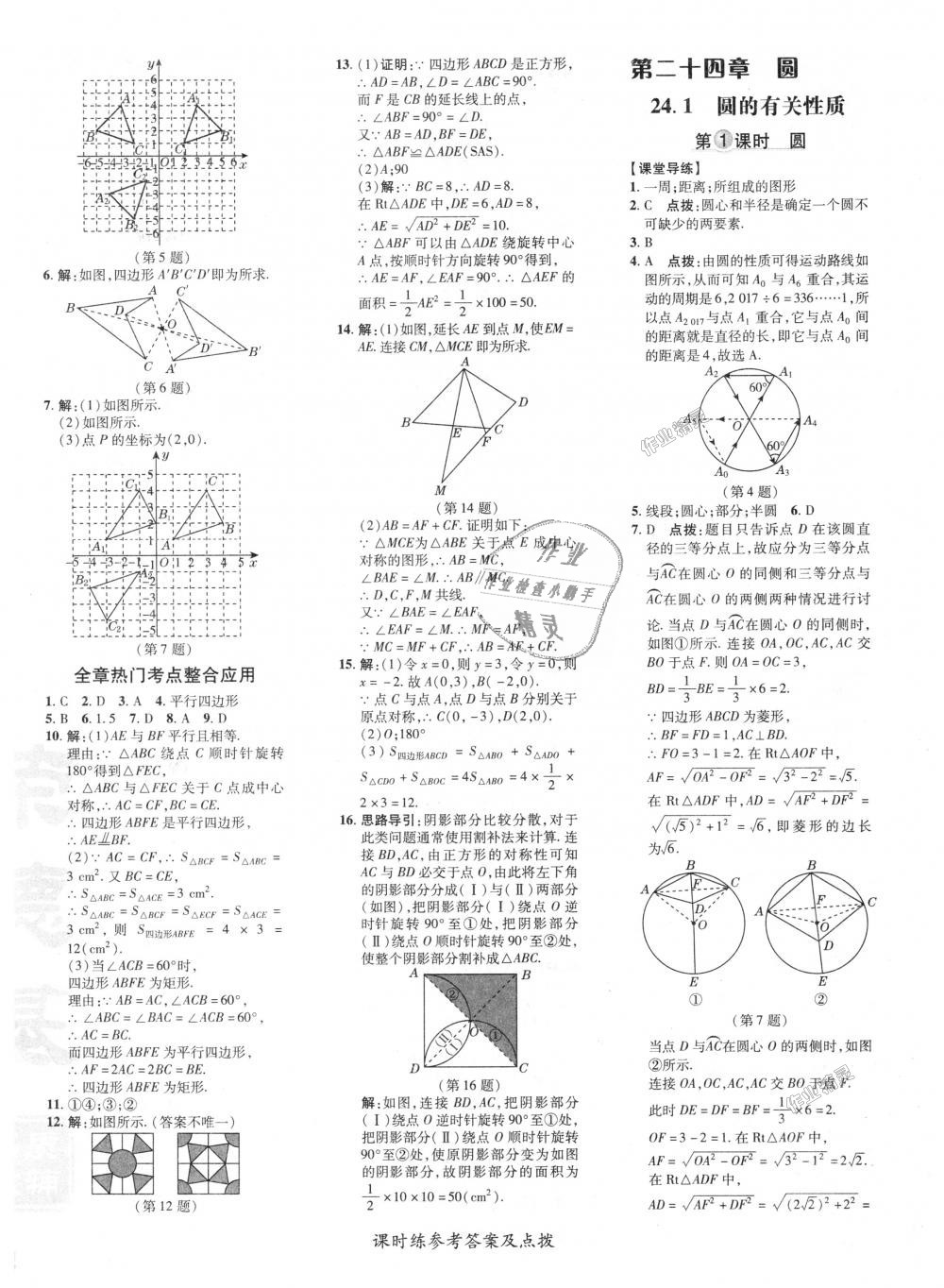 2018年點(diǎn)撥訓(xùn)練九年級(jí)數(shù)學(xué)上冊(cè)人教版 第23頁(yè)