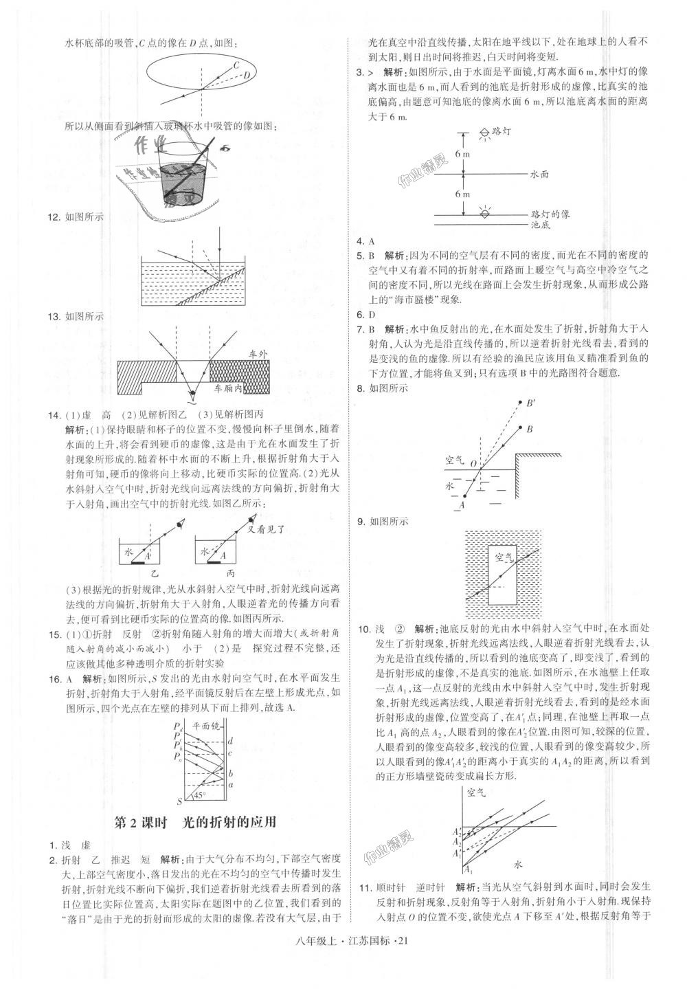 2018年學(xué)霸題中題八年級(jí)物理上冊(cè)江蘇版 第21頁(yè)