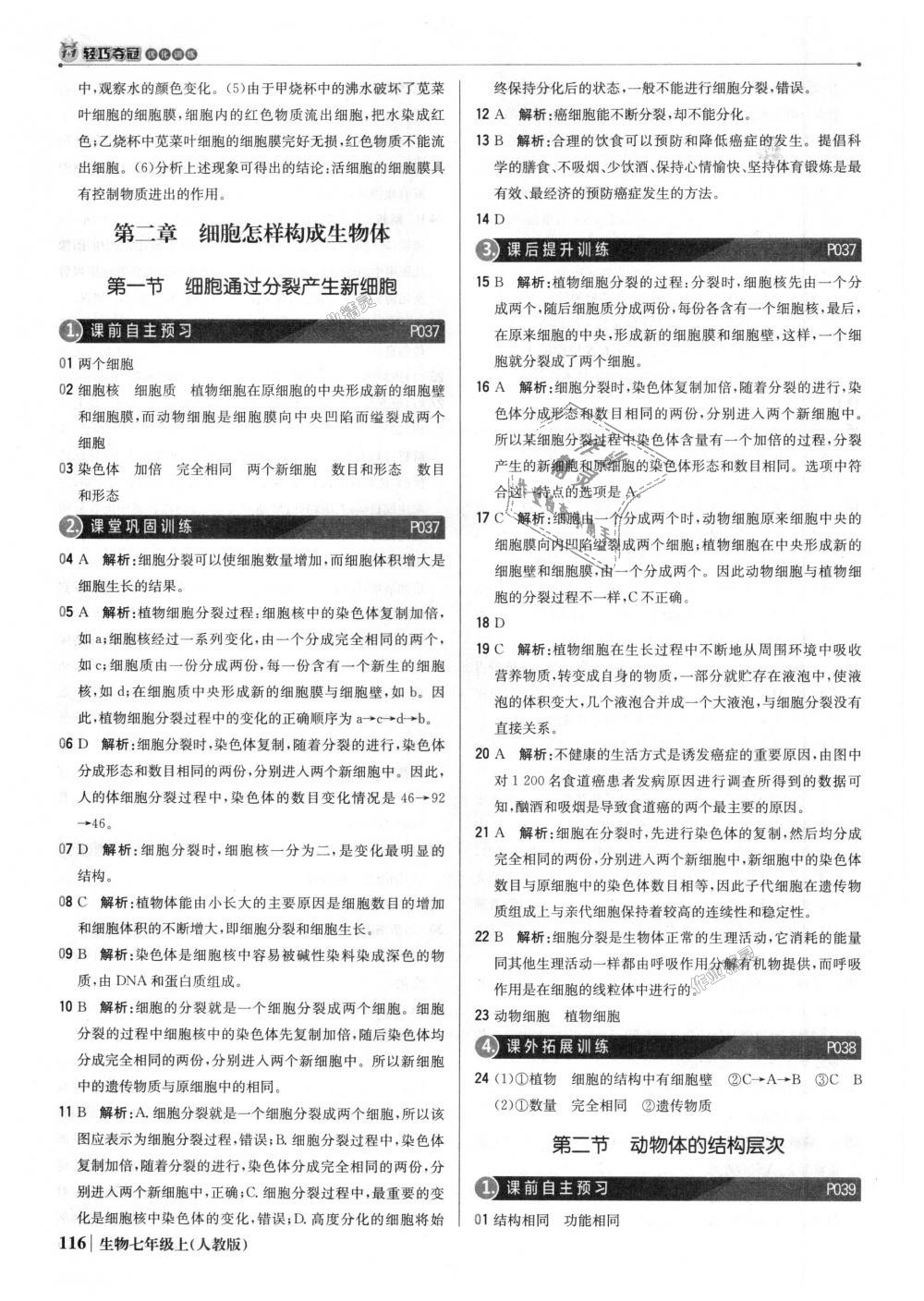 2018年1加1輕巧奪冠優(yōu)化訓練七年級生物上冊人教版銀版 第13頁