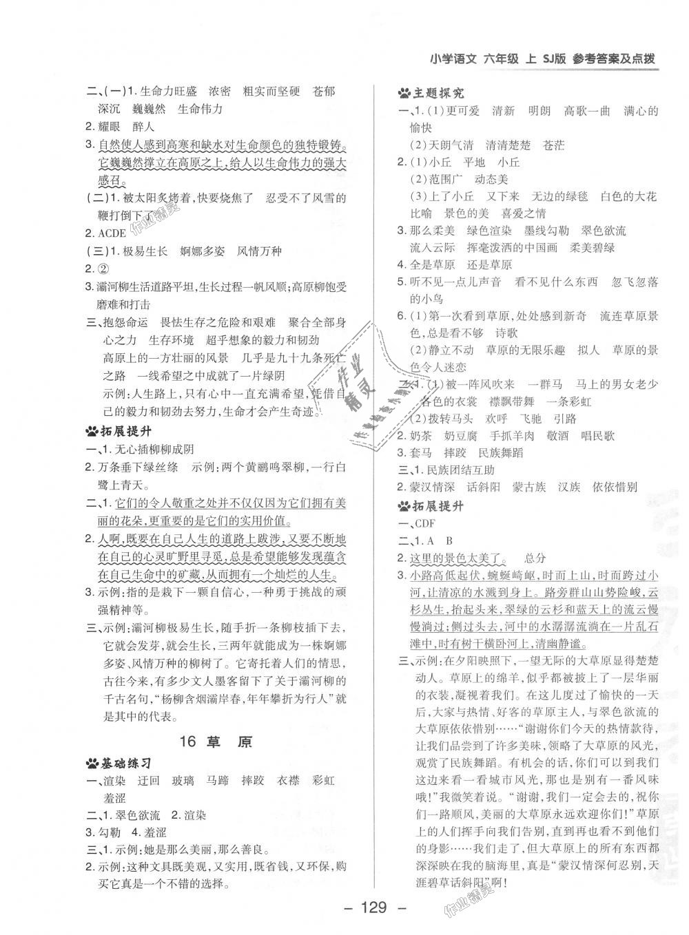 2018年綜合應用創(chuàng)新題典中點六年級語文上冊蘇教版 第17頁