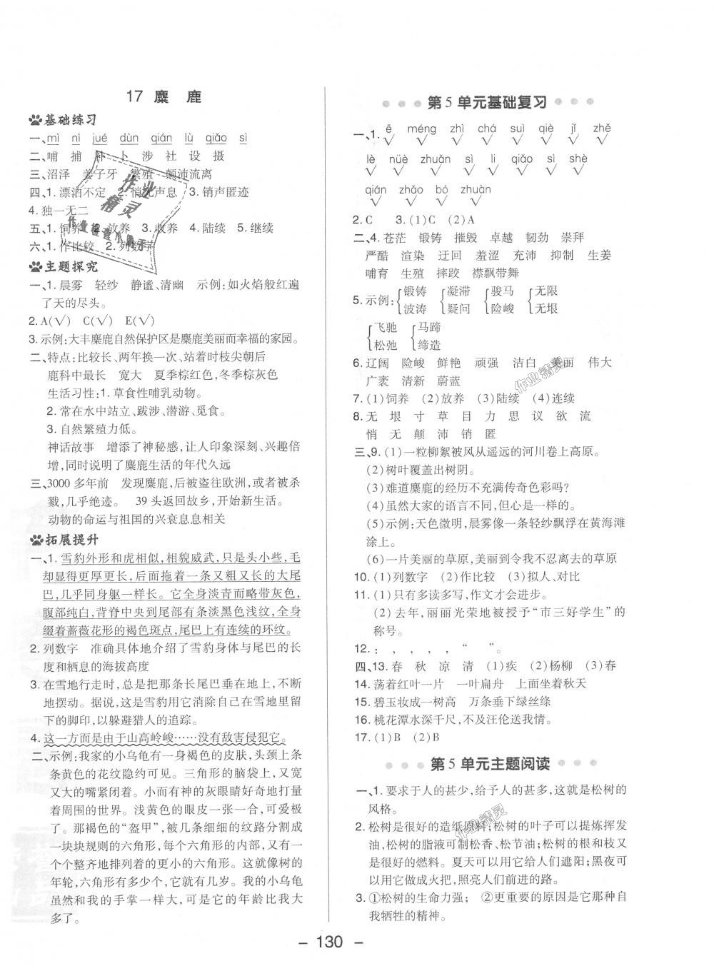 2018年綜合應(yīng)用創(chuàng)新題典中點(diǎn)六年級語文上冊蘇教版 第18頁