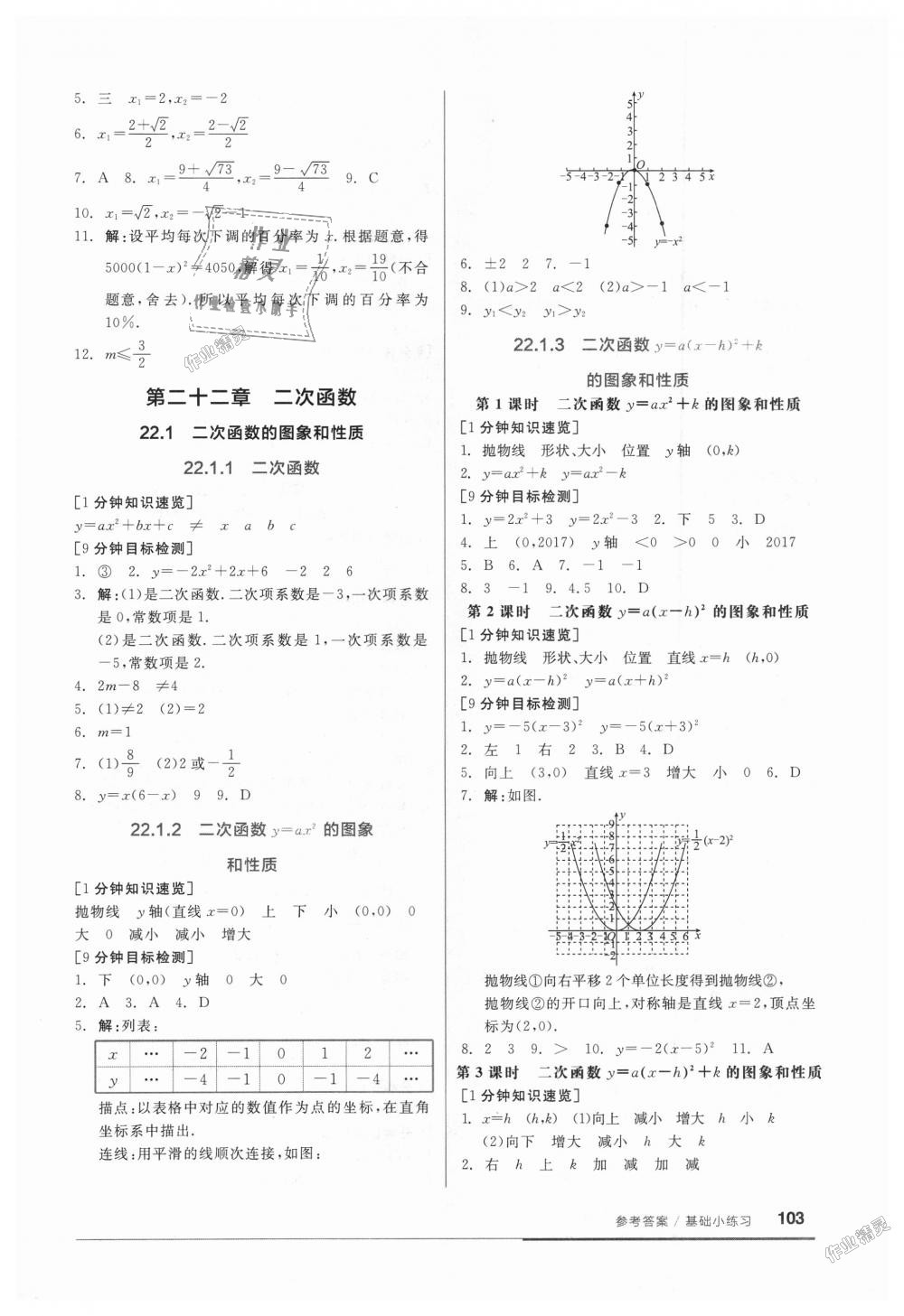 2018年全品基礎(chǔ)小練習(xí)九年級(jí)數(shù)學(xué)上冊(cè)人教版 第3頁(yè)