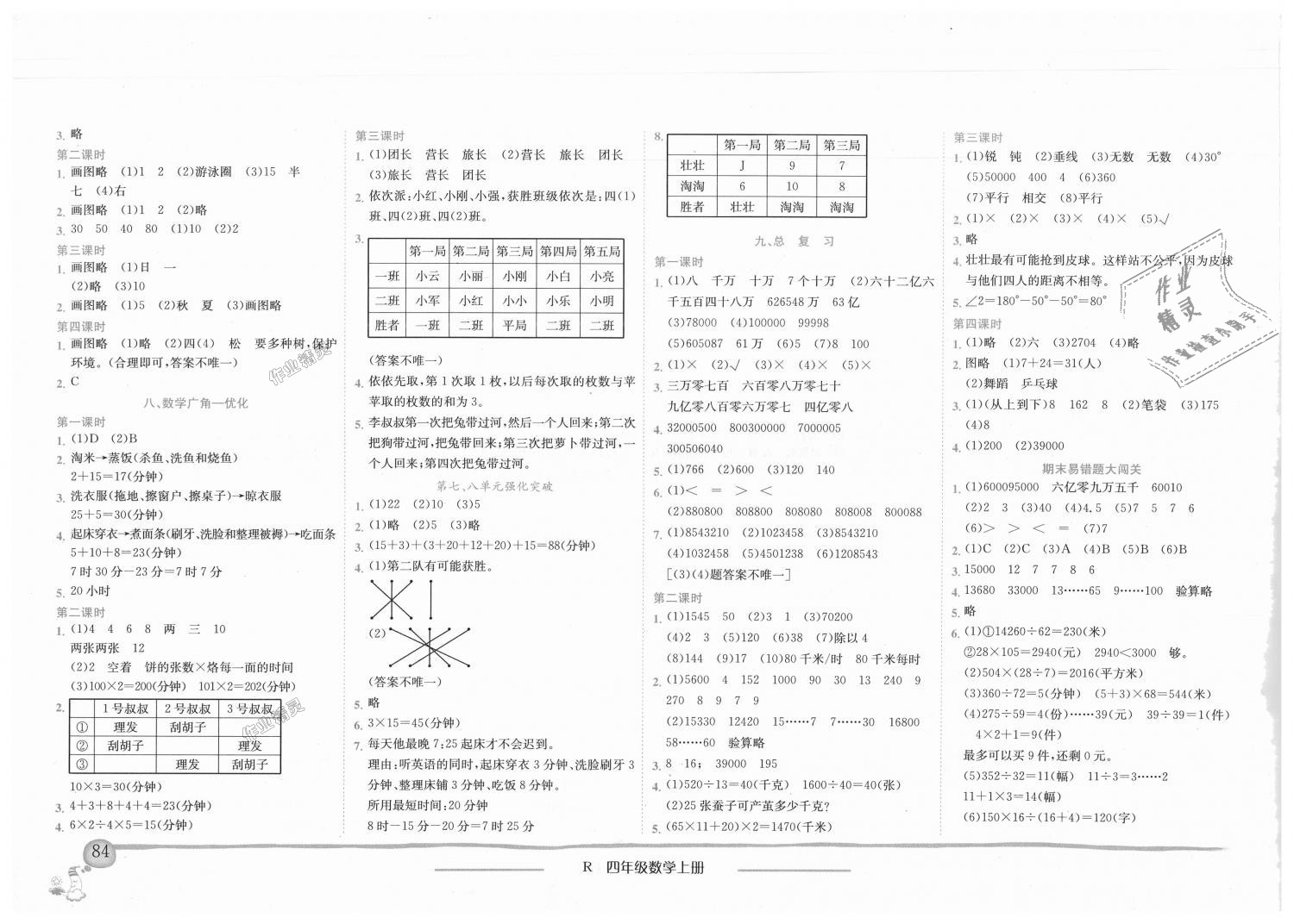 2018年黃岡小狀元作業(yè)本四年級(jí)數(shù)學(xué)上冊(cè)人教版廣東專版 第6頁