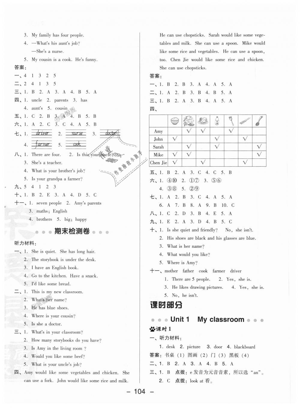 2018年綜合應用創(chuàng)新題典中點四年級英語上冊人教PEP版 第4頁