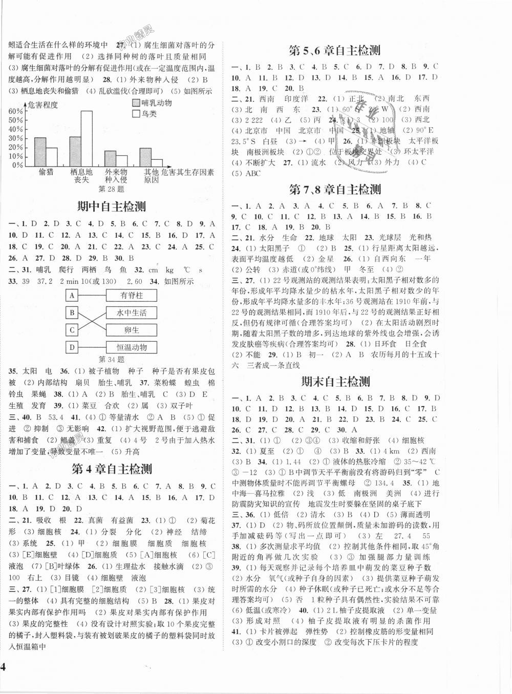 2018年通城學(xué)典課時(shí)作業(yè)本七年級(jí)科學(xué)上冊(cè)華師版 第8頁(yè)