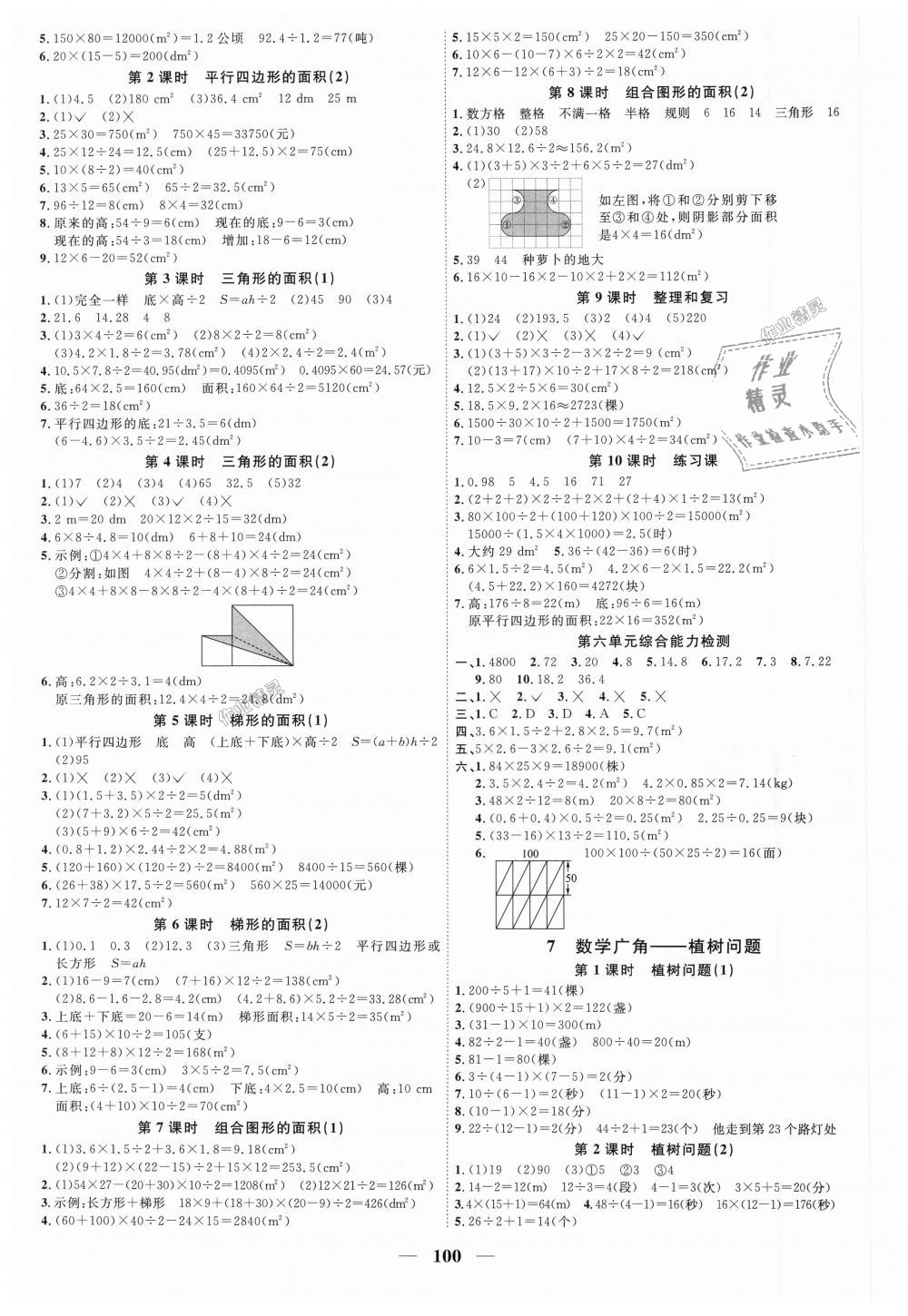 2018年陽光同學課時優(yōu)化作業(yè)五年級數學上冊人教版 第6頁