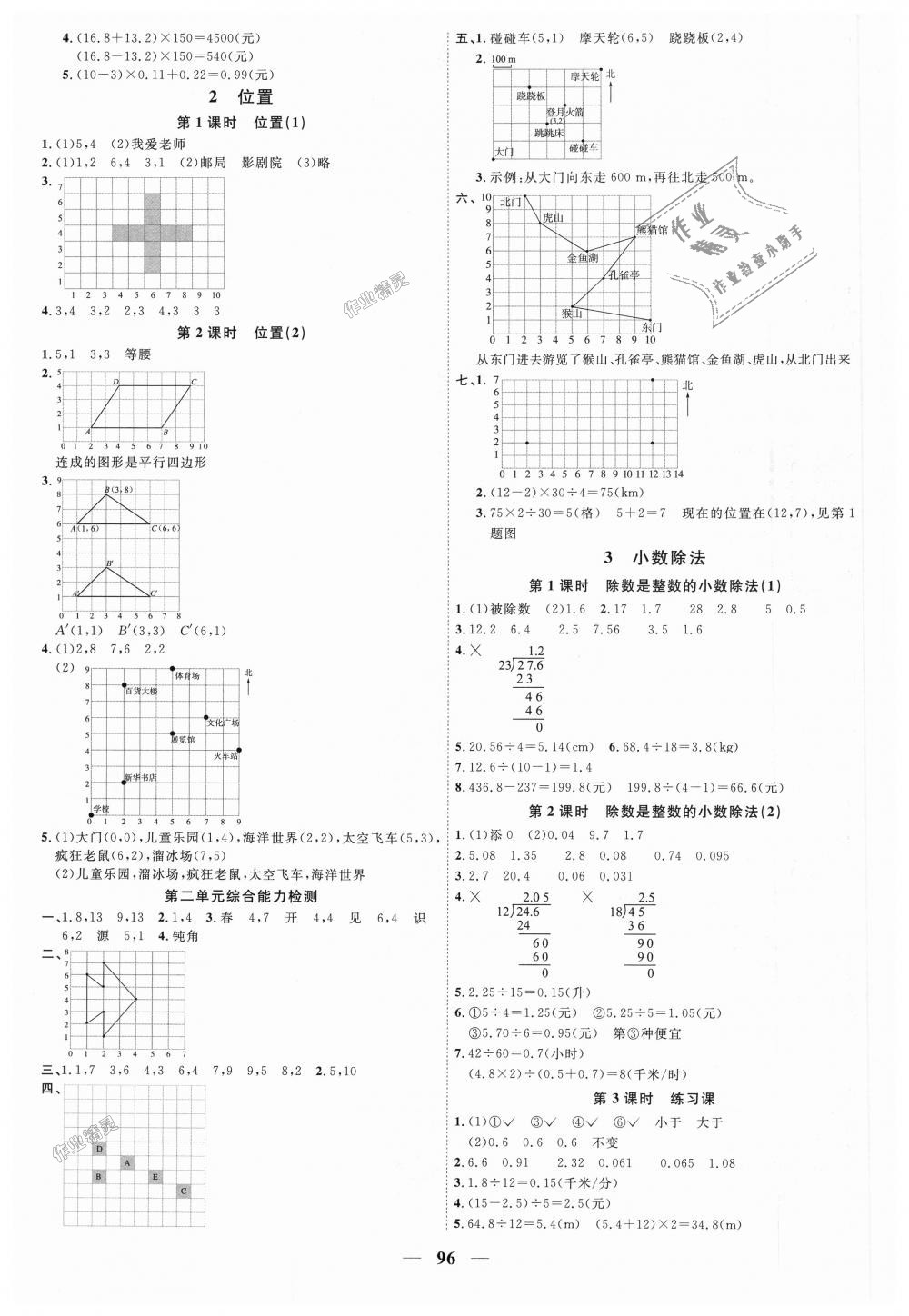 2018年阳光同学课时优化作业五年级数学上册人教版 第2页