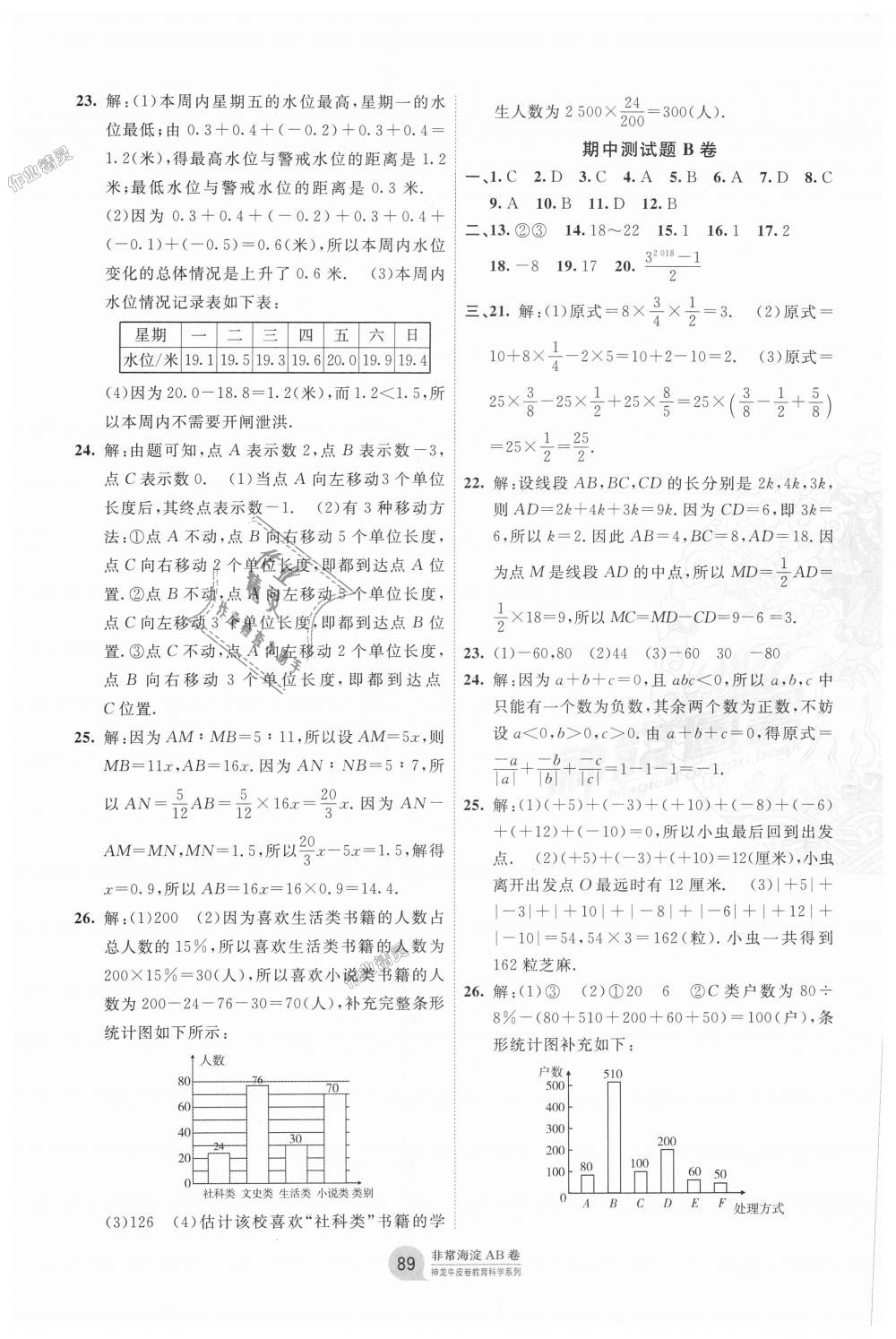 2018年海淀單元測(cè)試AB卷七年級(jí)數(shù)學(xué)上冊(cè)青島版 第5頁(yè)