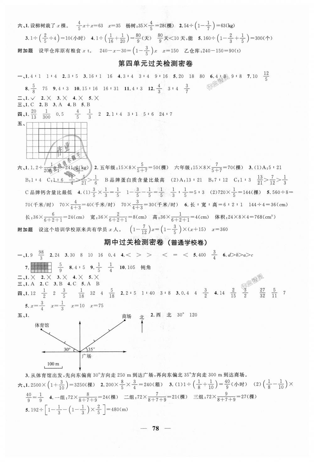 2018年陽光同學(xué)一線名師全優(yōu)好卷六年級(jí)數(shù)學(xué)上冊(cè)人教版 第2頁