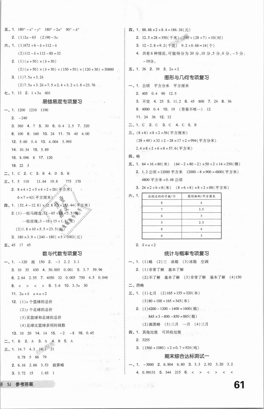 2018年全品小復(fù)習(xí)五年級(jí)數(shù)學(xué)上冊(cè)蘇教版 第6頁(yè)