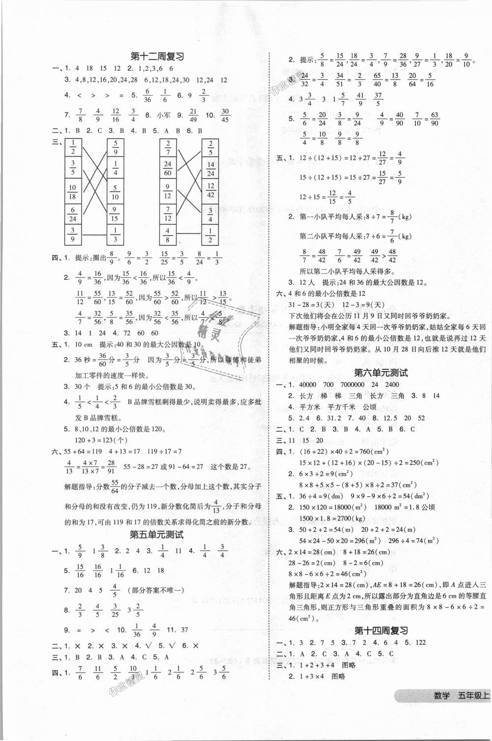 2018年全品小復(fù)習(xí)五年級數(shù)學(xué)上冊北師大版 第5頁