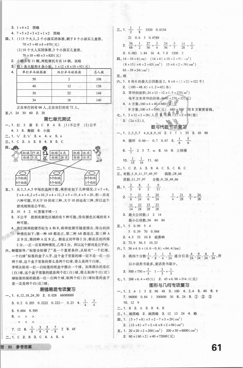 2018年全品小復(fù)習(xí)五年級(jí)數(shù)學(xué)上冊(cè)北師大版 第6頁(yè)