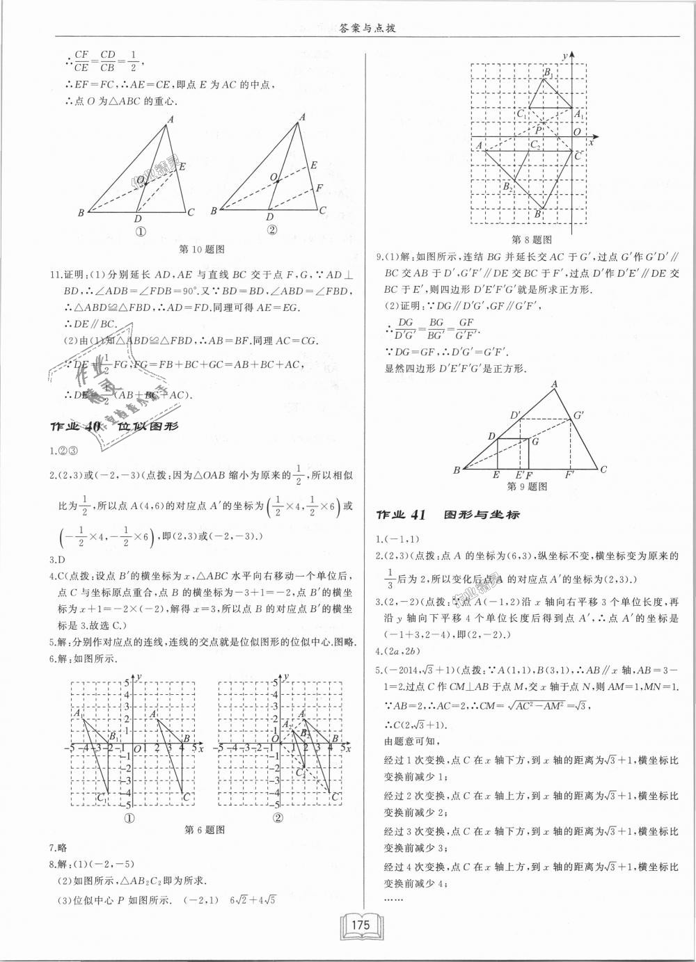 2018年啟東中學作業(yè)本九年級數(shù)學上冊華師大版 第21頁