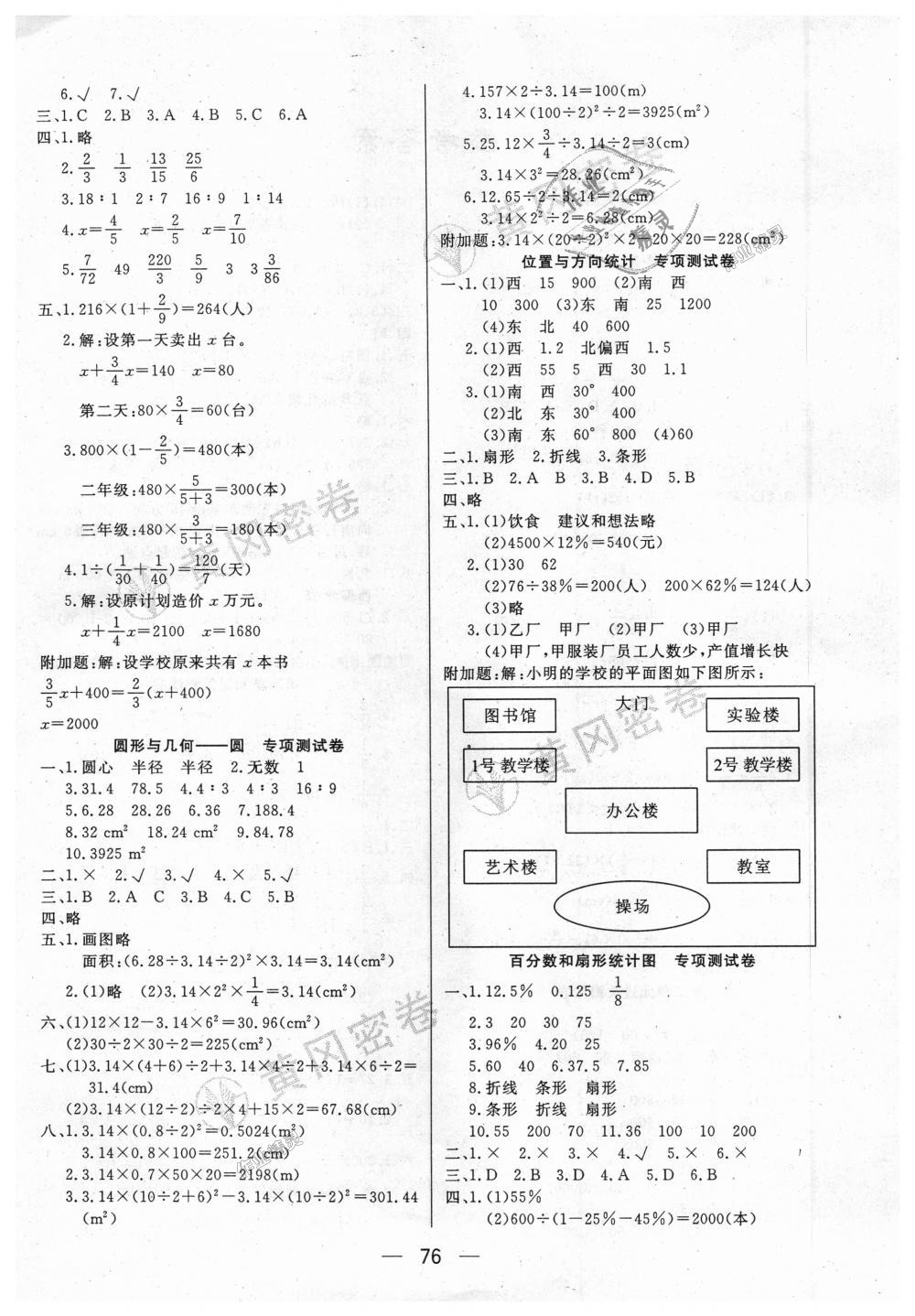 2018年王后雄黄冈密卷六年级数学上册人教版 第4页