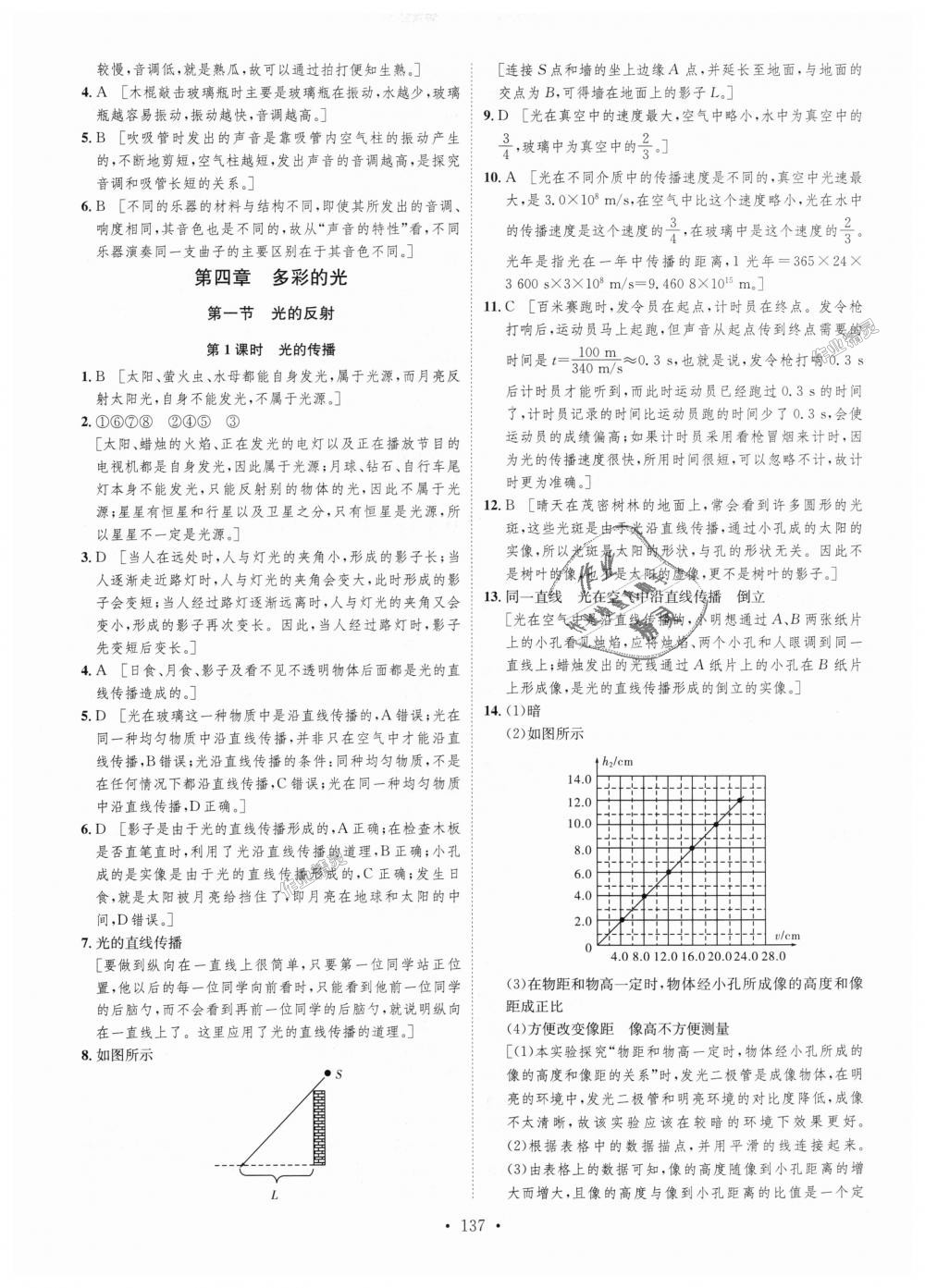 2018年思路教練同步課時(shí)作業(yè)八年級物理上冊滬科版 第11頁