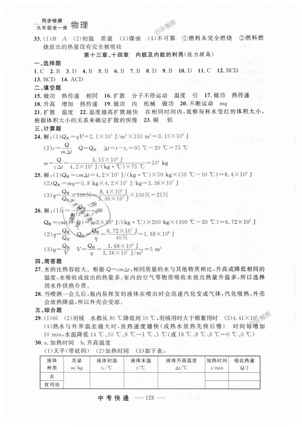 2018年中考快遞同步檢測九年級物理全一冊人教版 第20頁