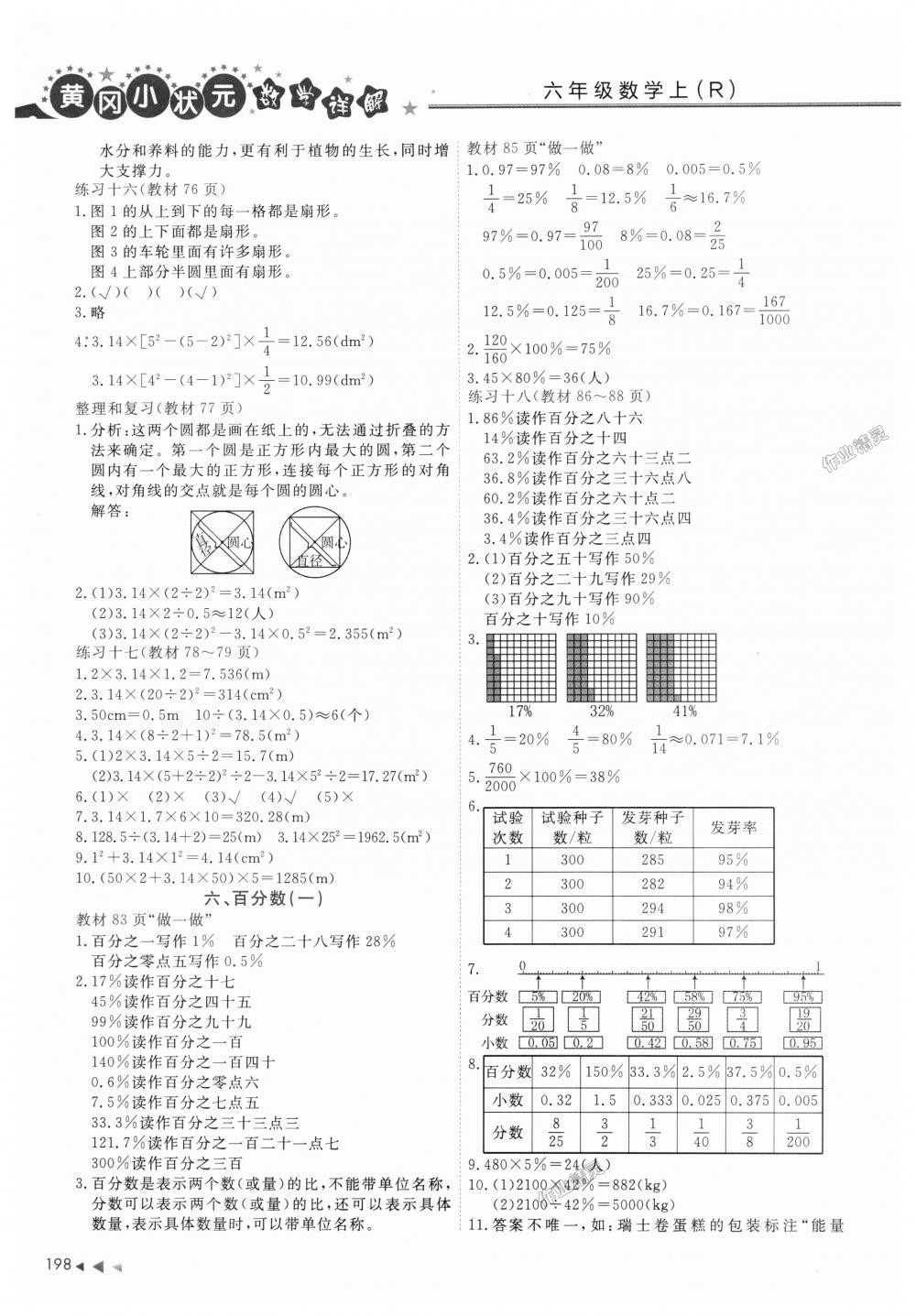 2018年黃岡小狀元數(shù)學(xué)詳解六年級數(shù)學(xué)上冊人教版廣東專版 第15頁