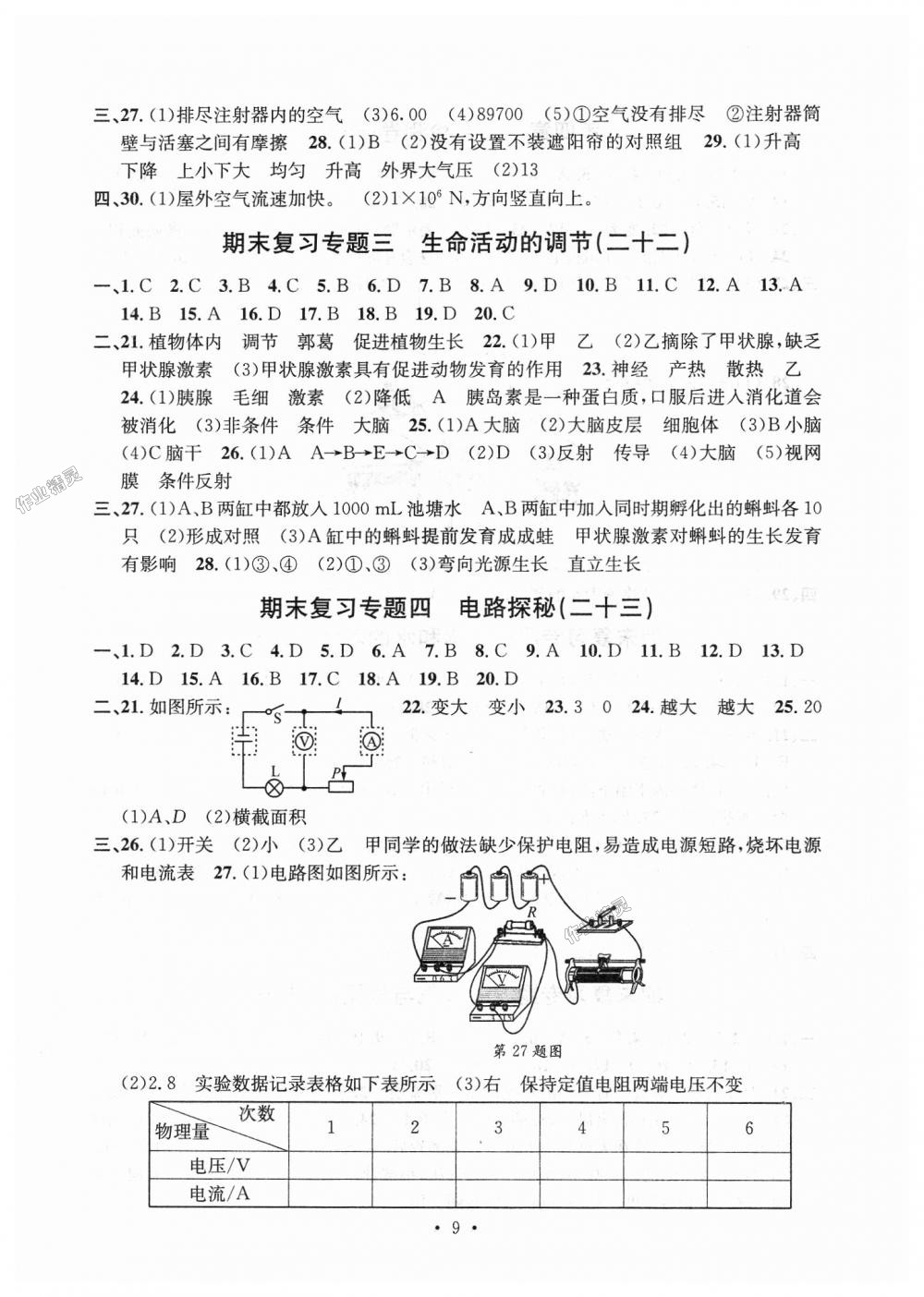 2018年習(xí)題e百檢測卷八年級科學(xué)上冊浙教版 第9頁