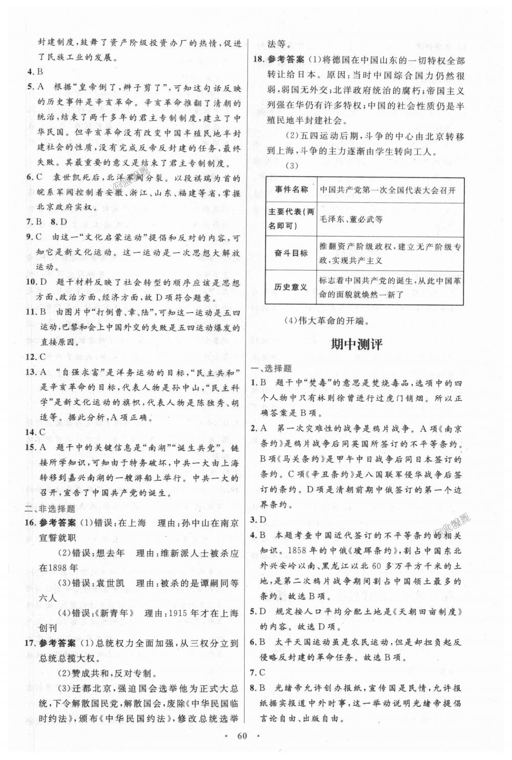 2018年初中同步测控优化设计八年级中国历史上册人教版 第20页