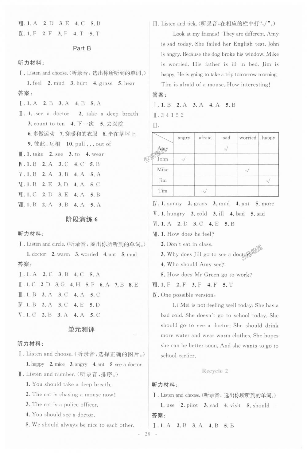 2018年人教金学典同步解析与测评学考练六年级英语上册人教版 第8页