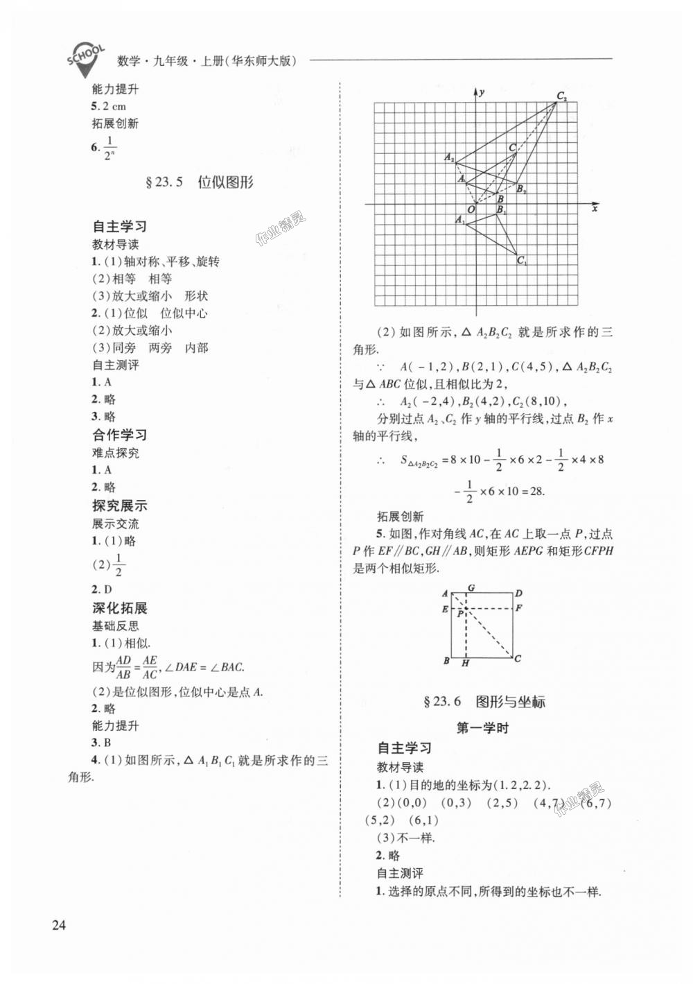 2018年新课程问题解决导学方案九年级数学上册华东师大版 第24页