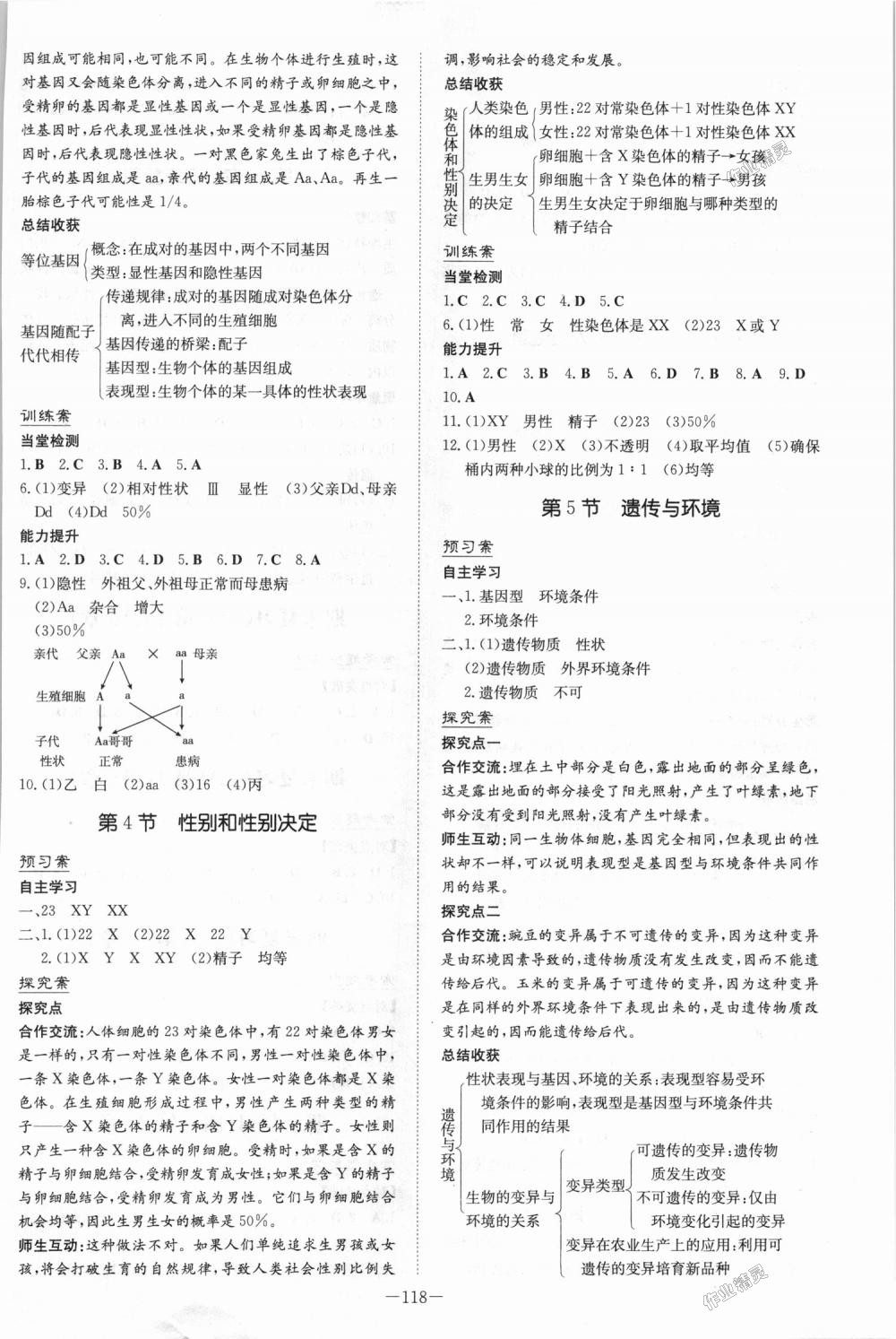 2018年初中同步學(xué)習(xí)導(dǎo)與練導(dǎo)學(xué)探究案八年級生物上冊北師大版 第10頁