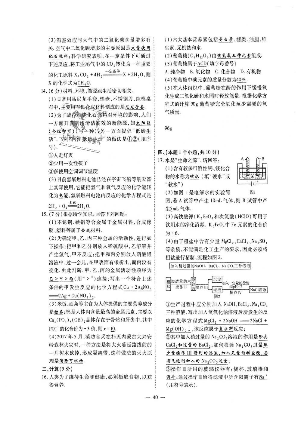 2018年蓉城優(yōu)課堂給力A加九年級(jí)化學(xué)全一冊(cè)人教版 第266頁