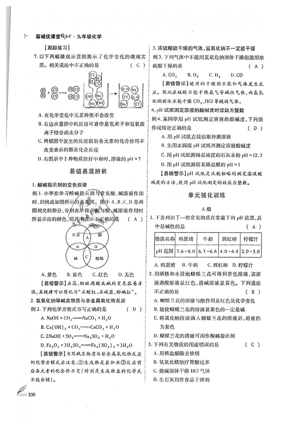 2018年蓉城优课堂给力A加九年级化学全一册人教版 第200页