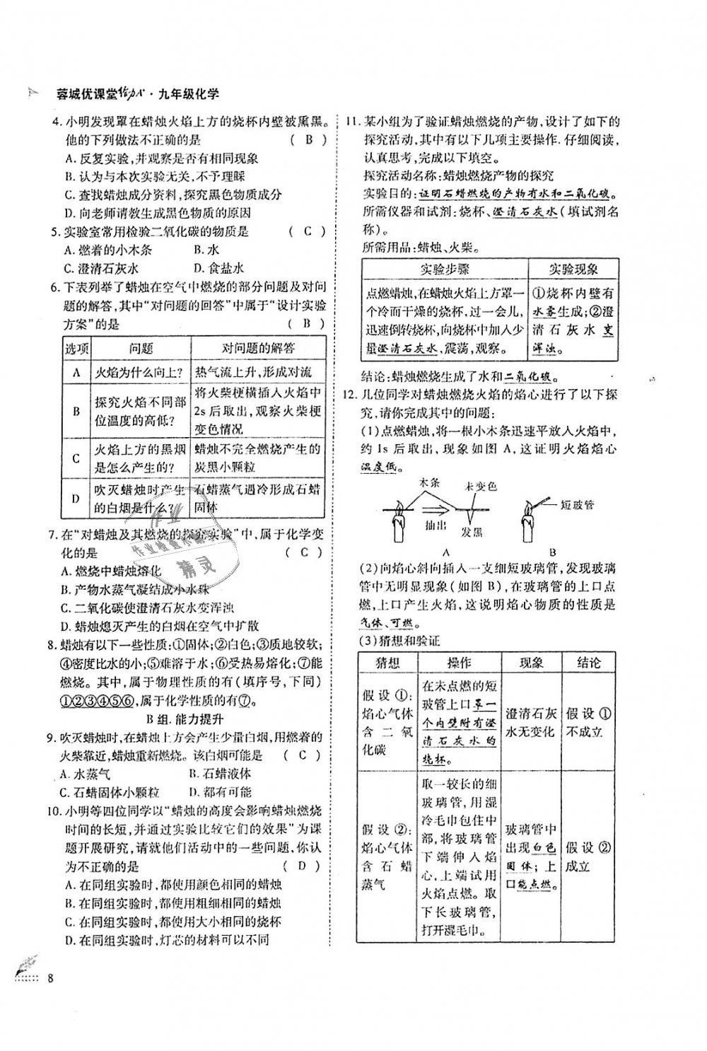 2018年蓉城优课堂给力A加九年级化学全一册人教版 第8页