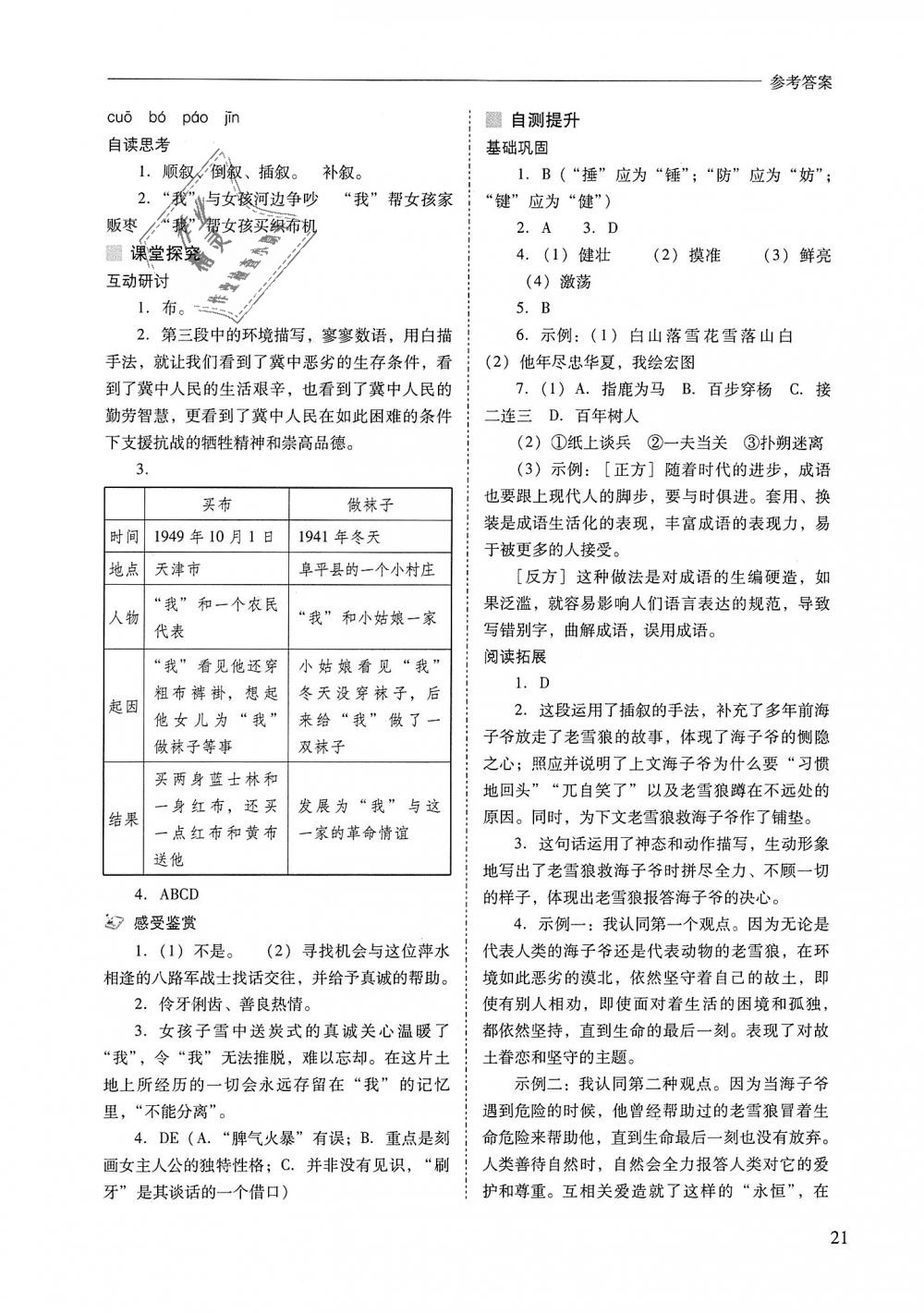 2018年新課程問題解決導學方案九年級語文上冊北師大版 第21頁