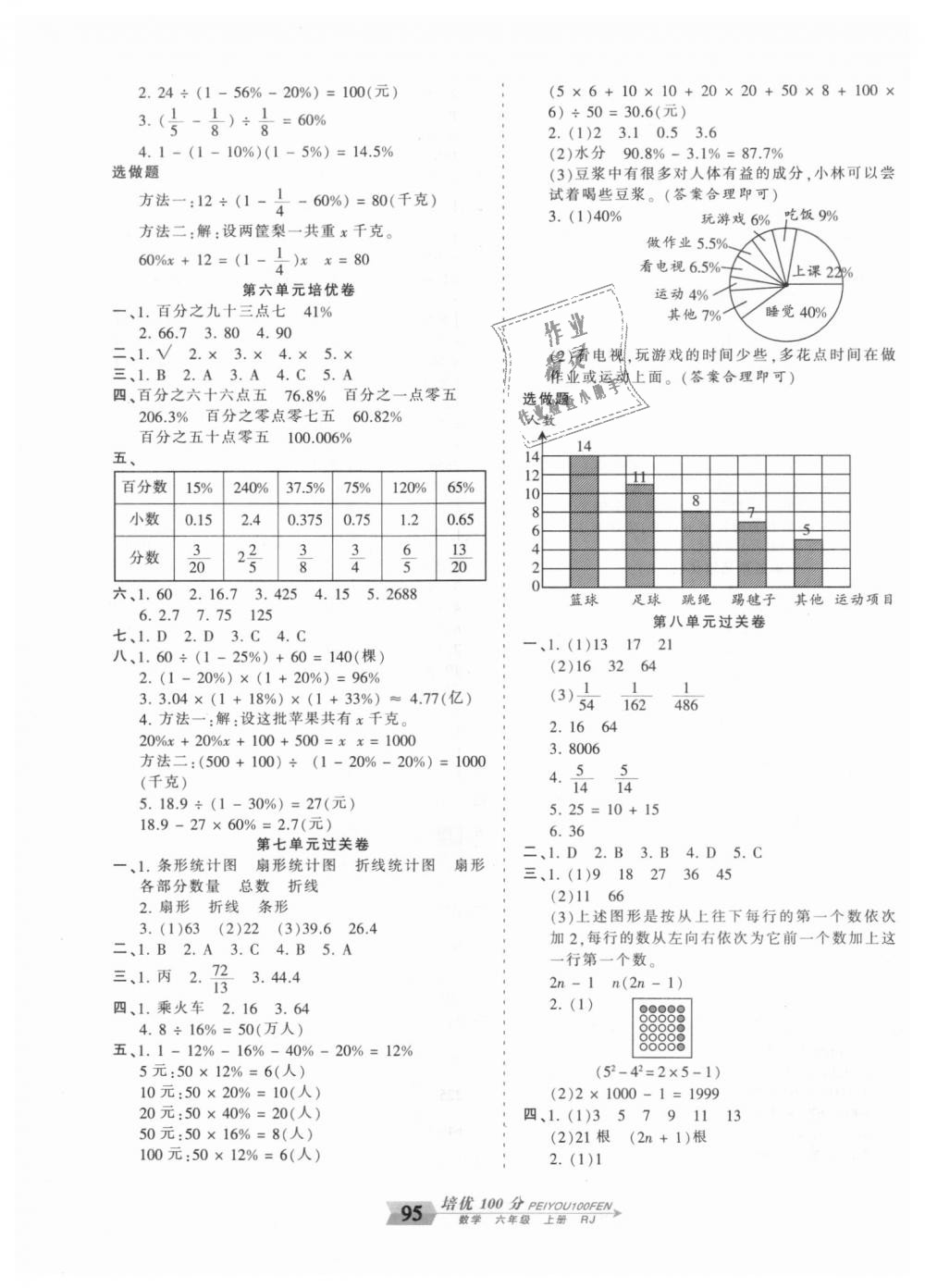 2018年王朝霞培优100分六年级数学上册人教版 第7页