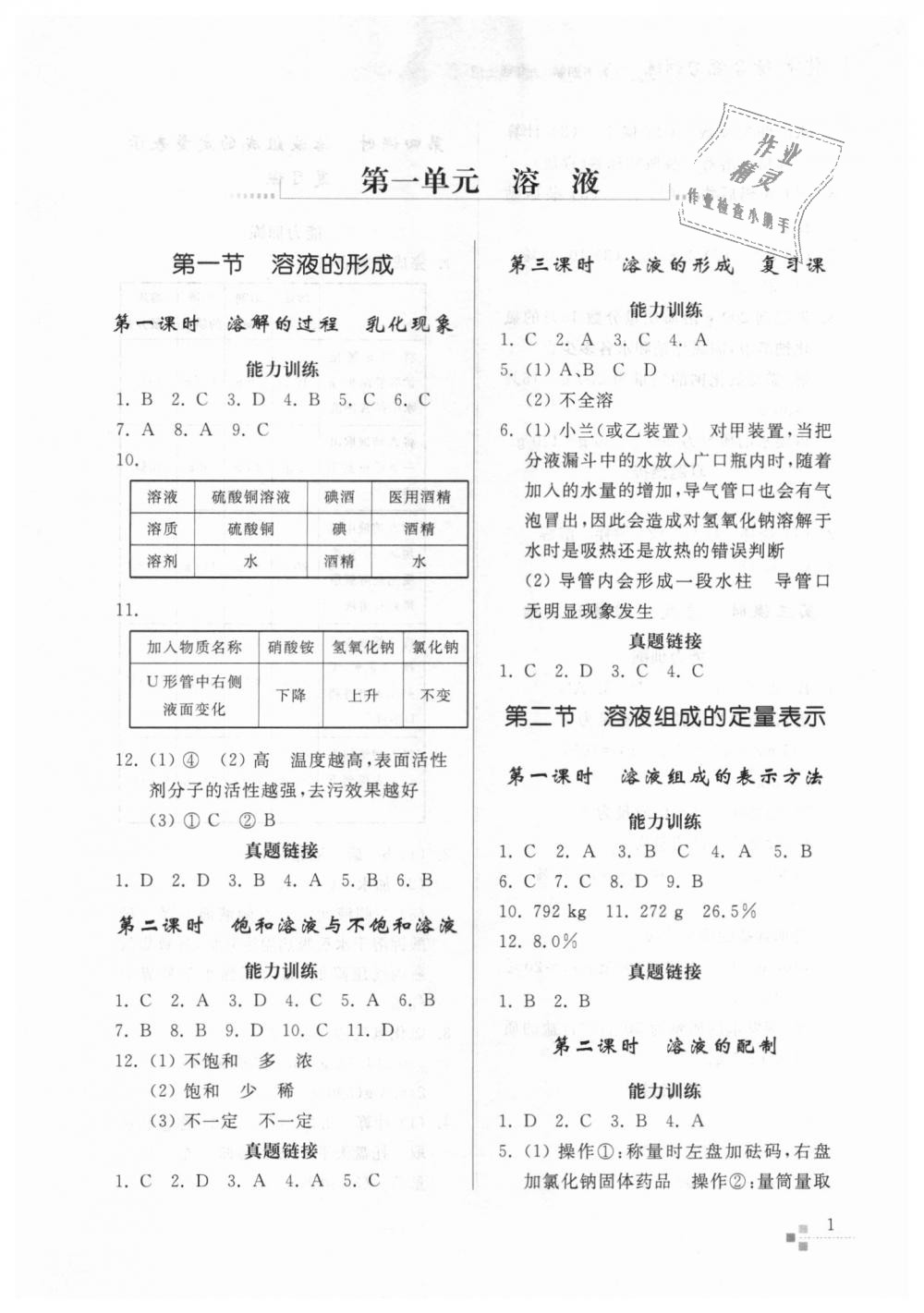 2018年綜合能力訓(xùn)練九年級化學(xué)上冊魯教版五四制 第1頁