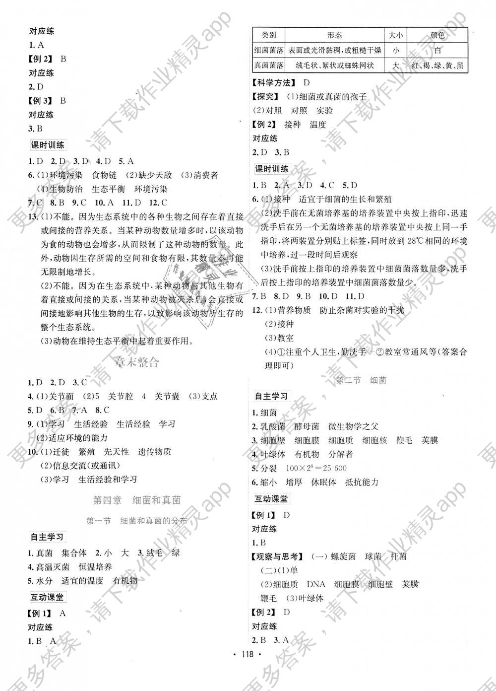 2018年优学名师名题八年级生物上册人教版答