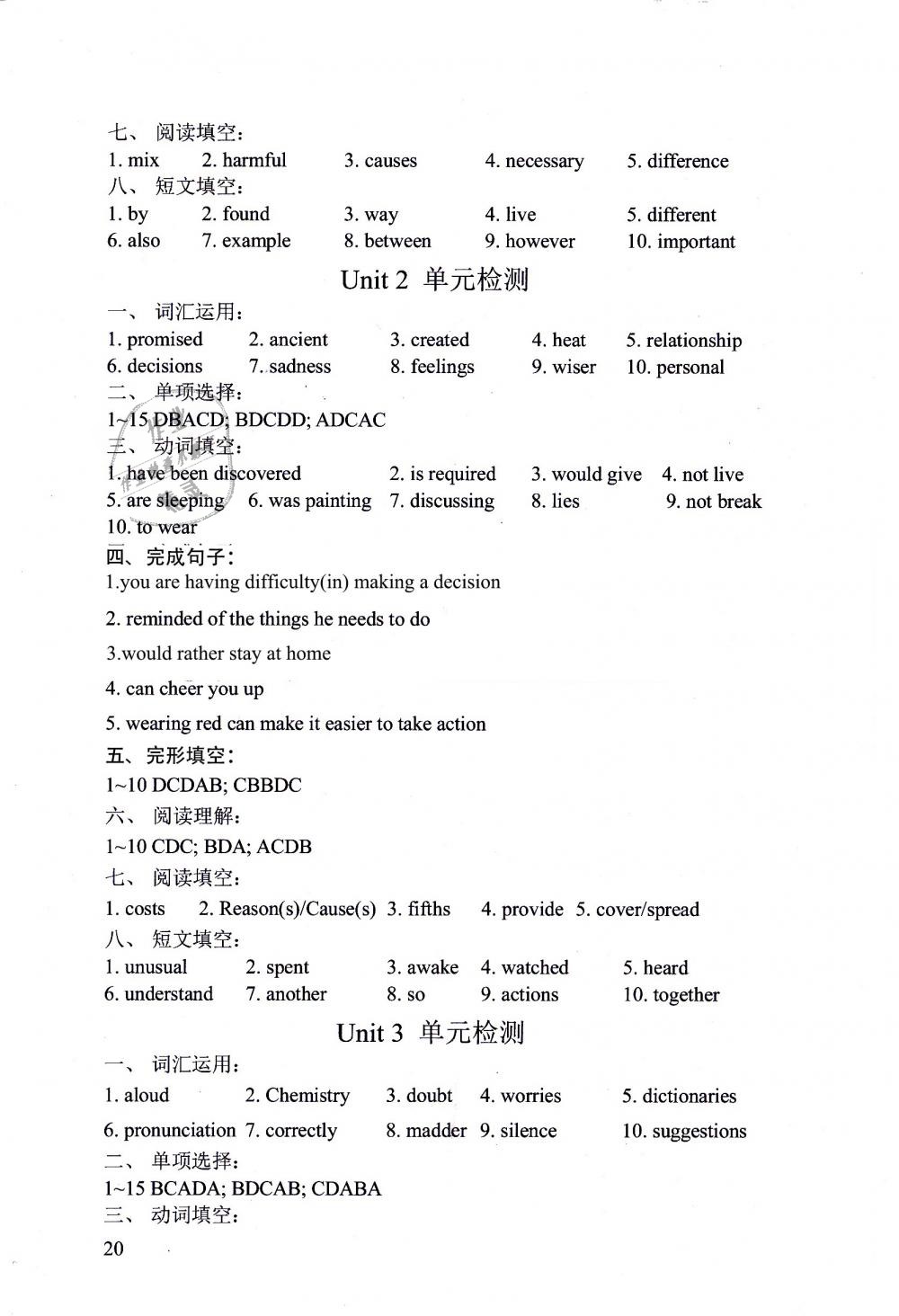 2018年LeoLiu中學(xué)英語課課練單元練九年級英語上冊譯林版 第20頁