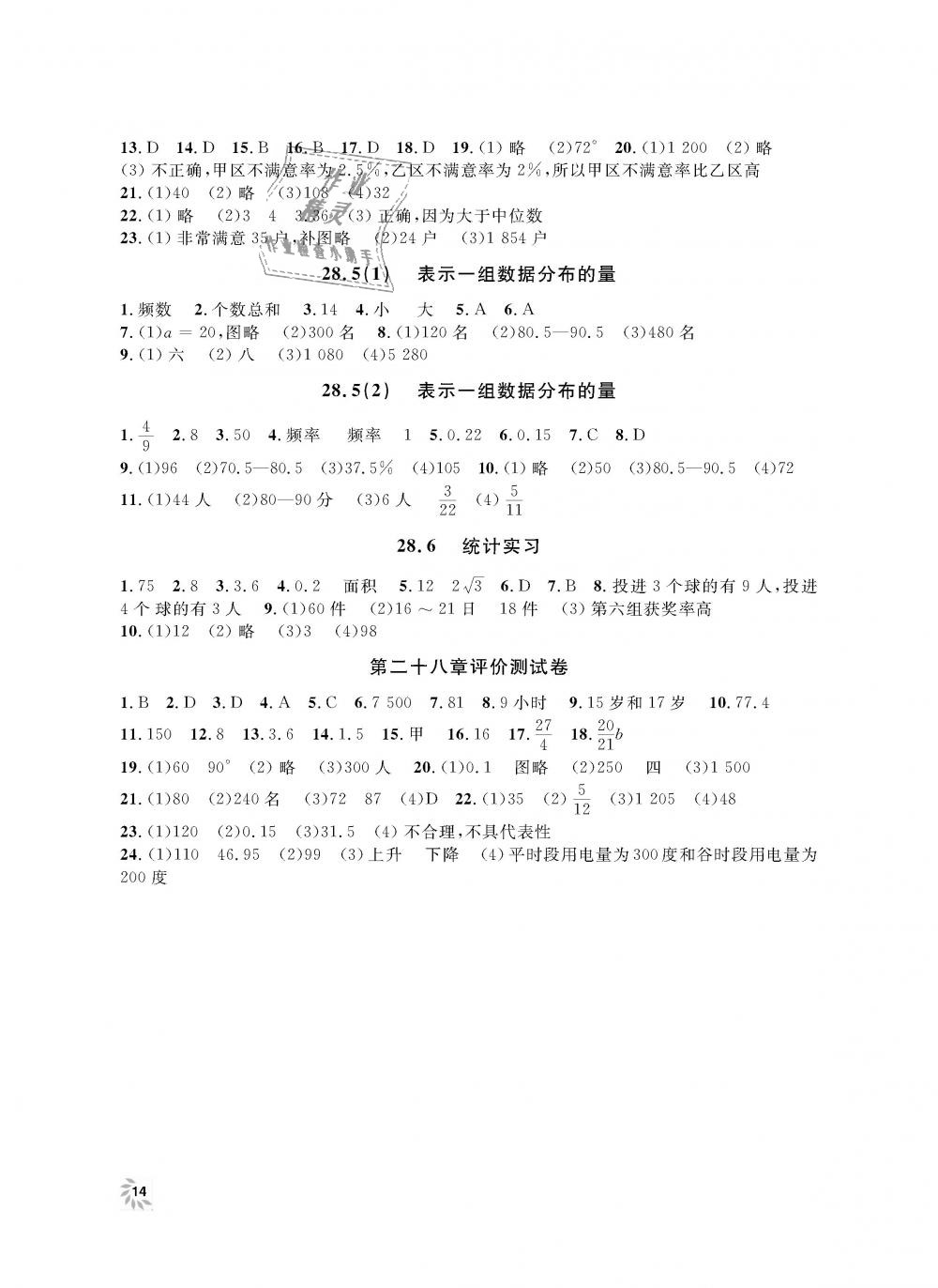2018年上海作业九年级数学上册 第14页