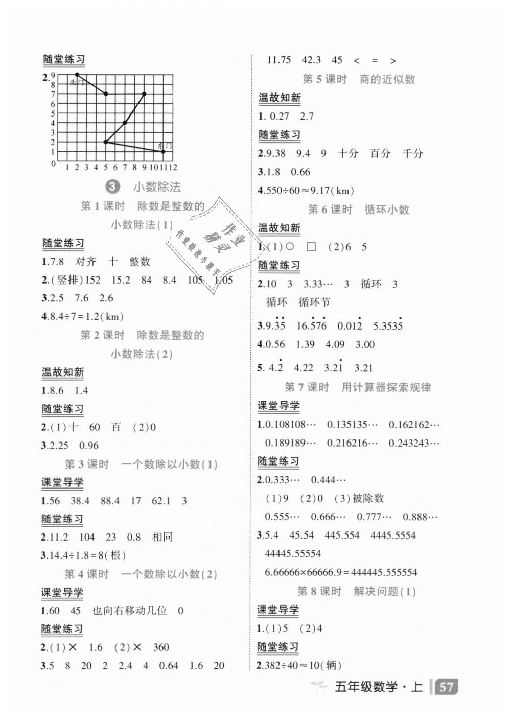 2018年黄冈状元成才路状元作业本五年级数学上册人教版 第17页